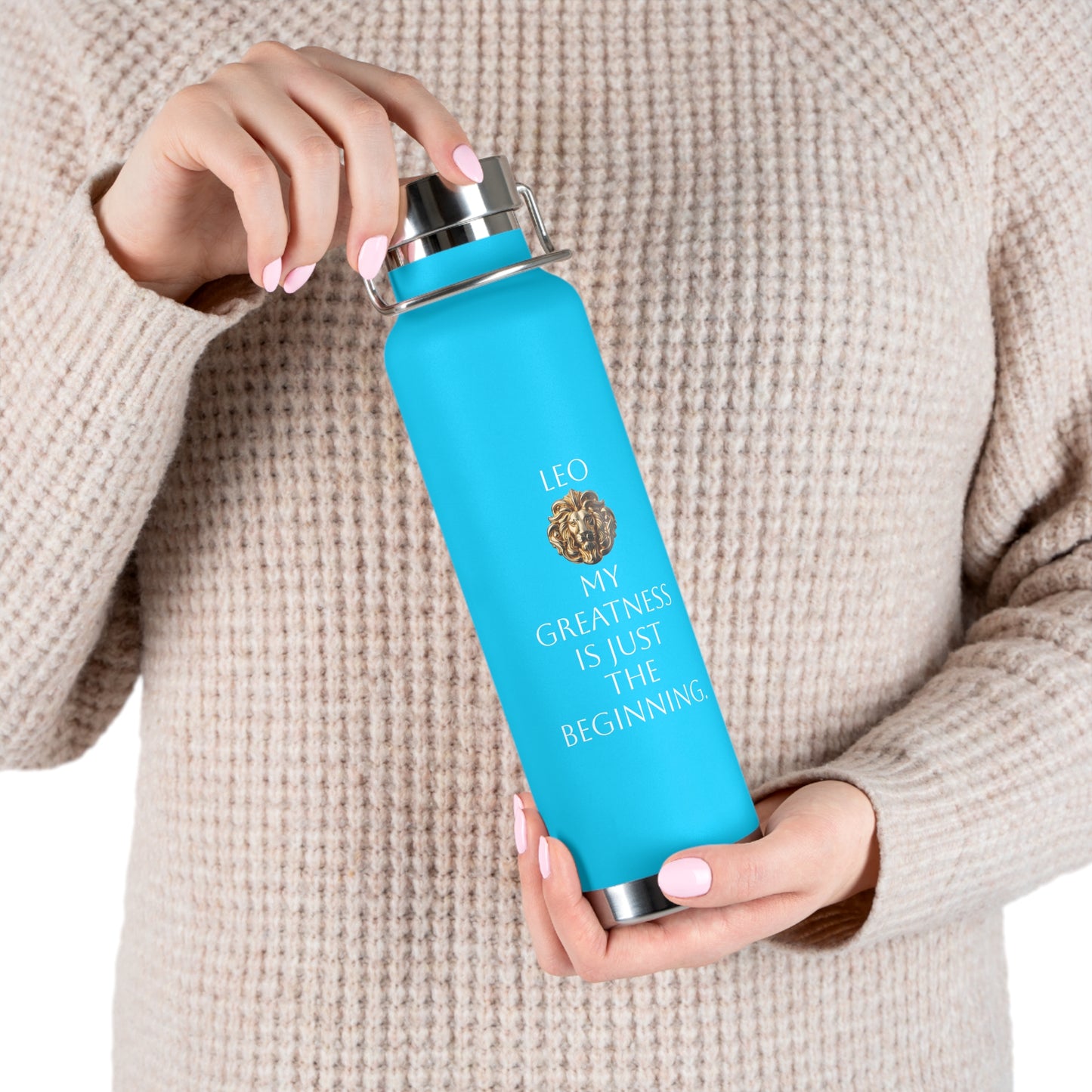✨🔮 Enchanted Leo Copper Insulated Bottle – 22oz of Temperature Magic! 🔮✨