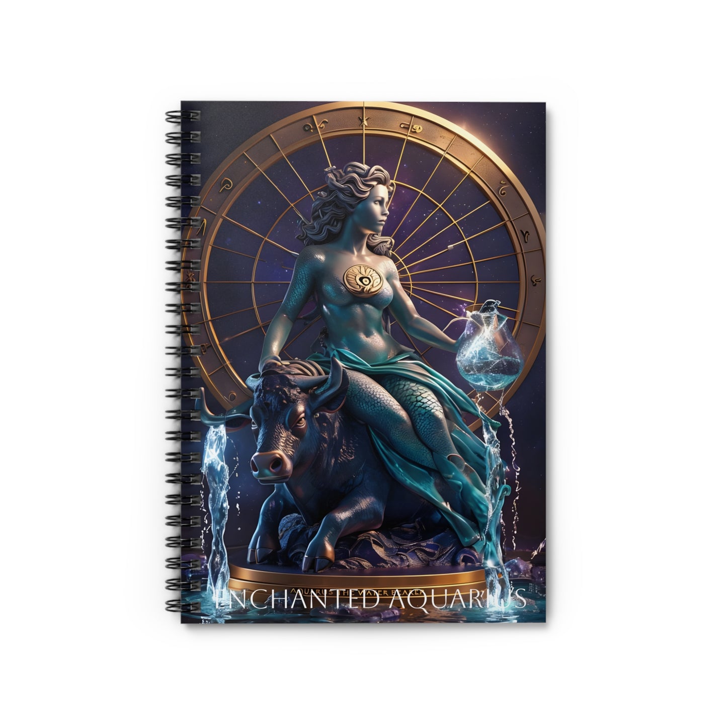 โก๐ Enchanted Aquarius Zodiac Journal โ A Visionary Spiral Notebook for Cosmic Dreamers & Innovators โ๐