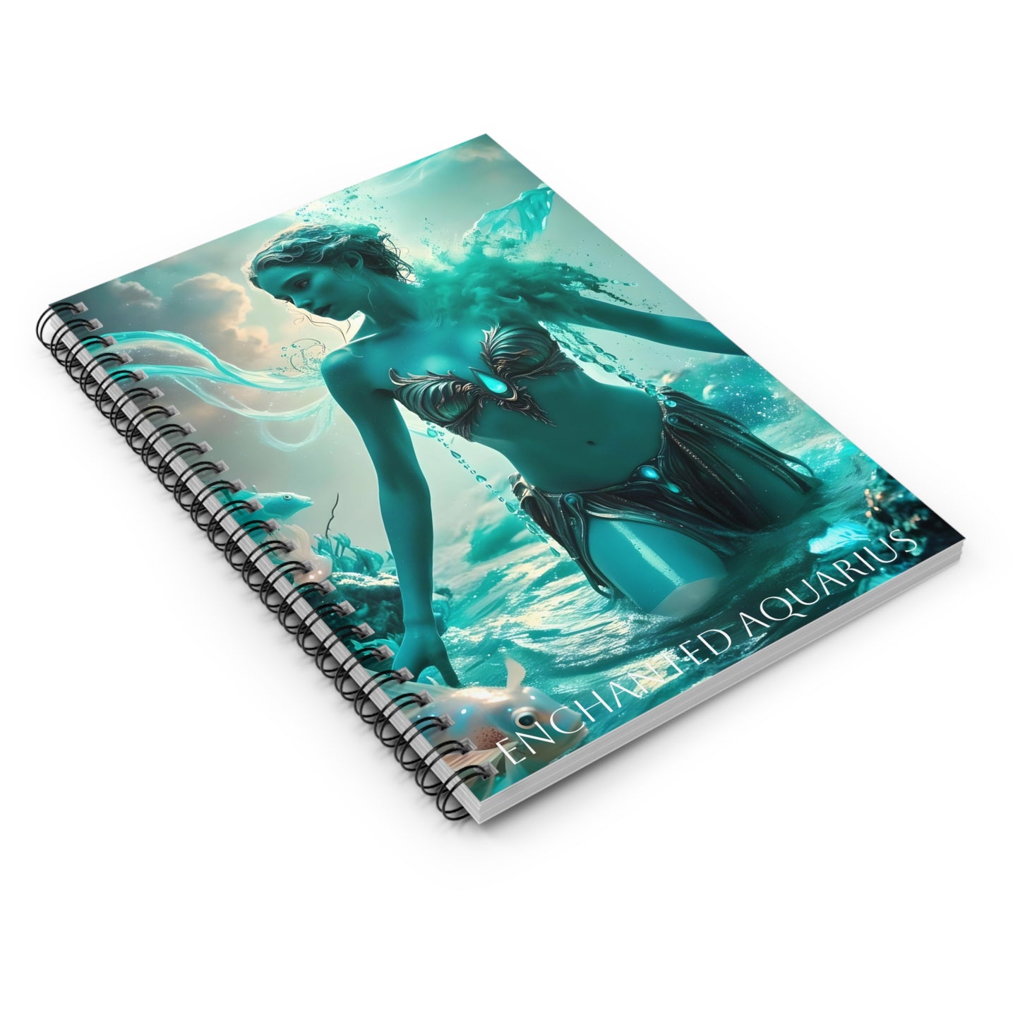 โก๐ Enchanted Aquarius Zodiac Journal โ A Visionary Spiral Notebook for Cosmic Dreamers & Innovators โ๐