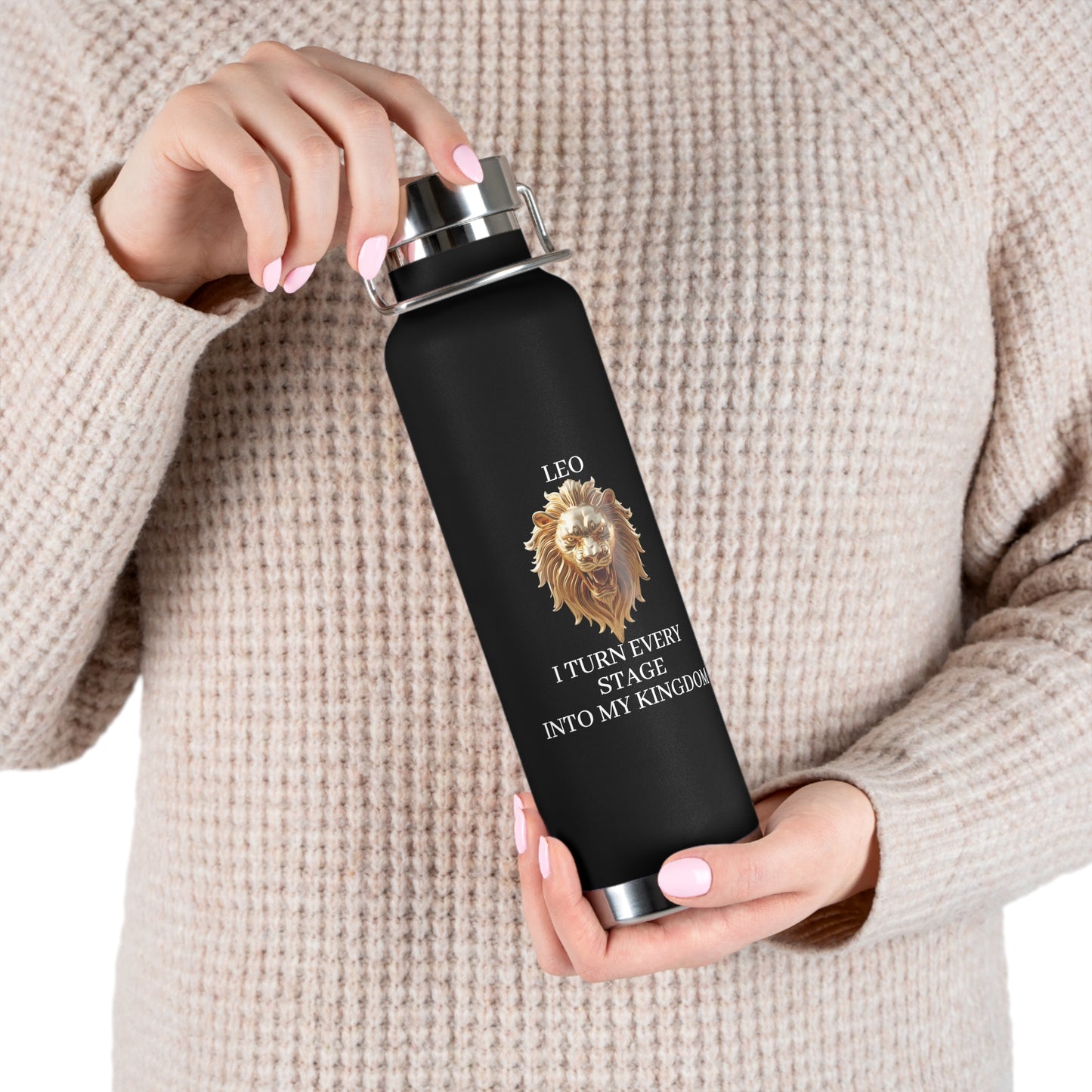 ✨🔮 Enchanted Leo Copper Insulated Bottle – 22oz of Temperature Magic! 🔮✨