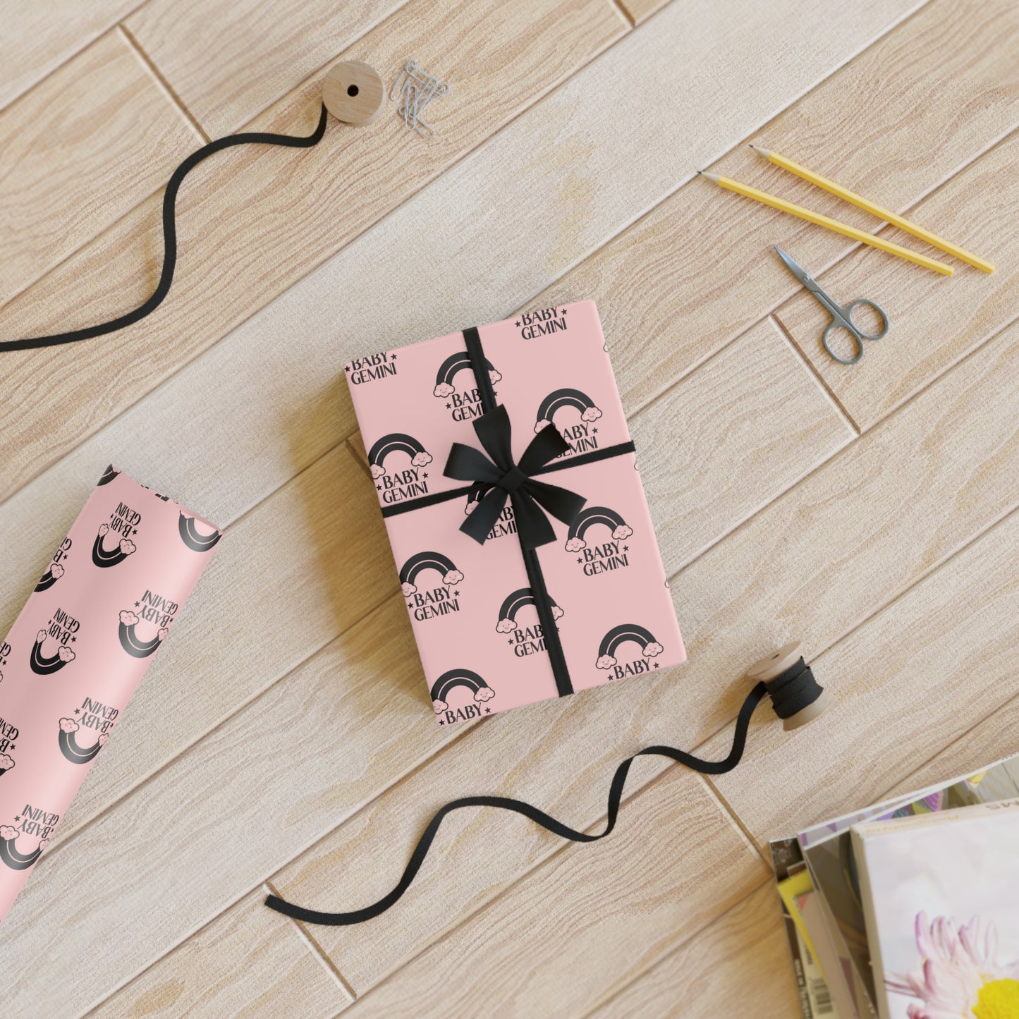♊ Baby Gemini Wrapping Paper | The Enchanted Wrap™ Collection ♡