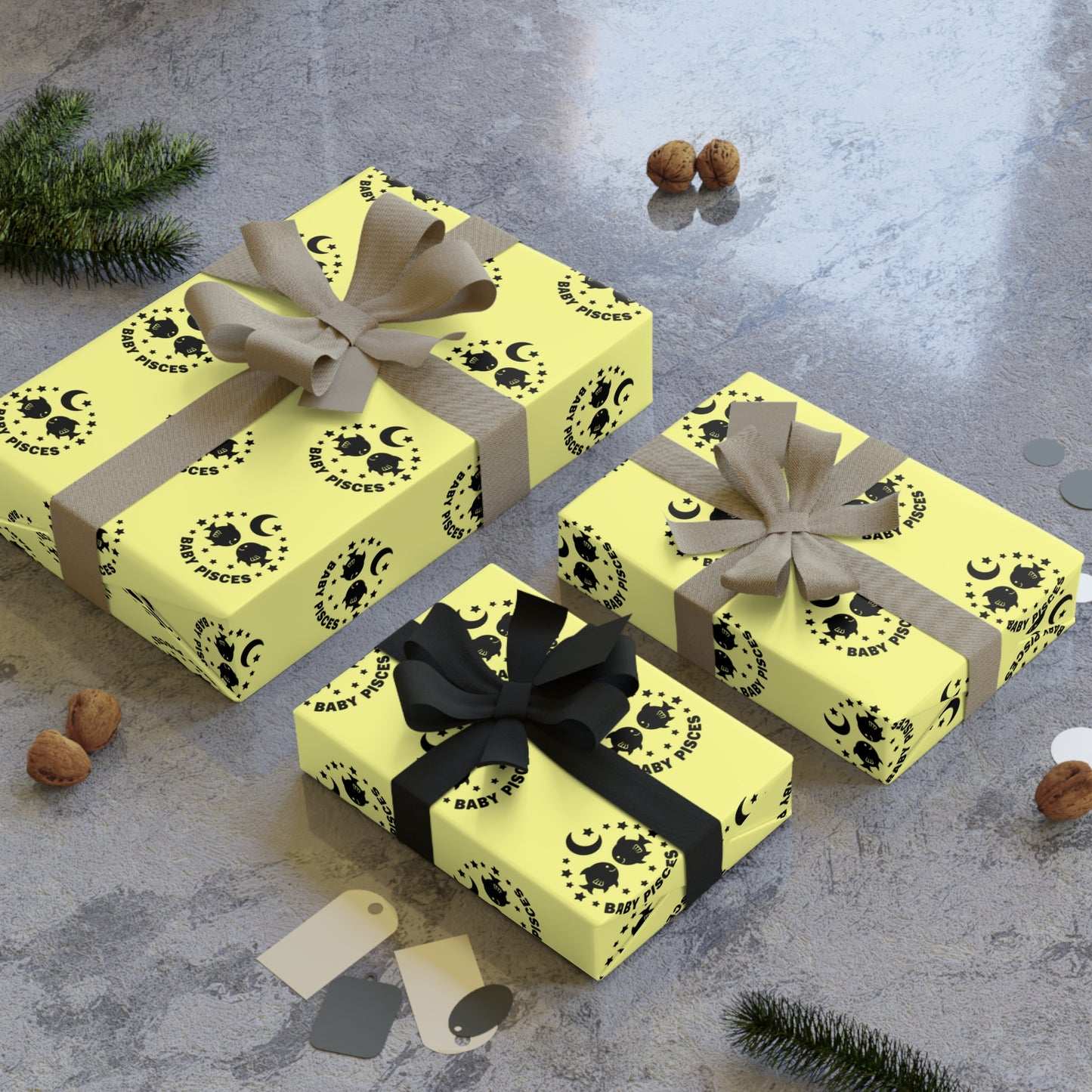 ♓ Baby Pisces Wrapping Paper | The Enchanted Wrap™ Collection ♡