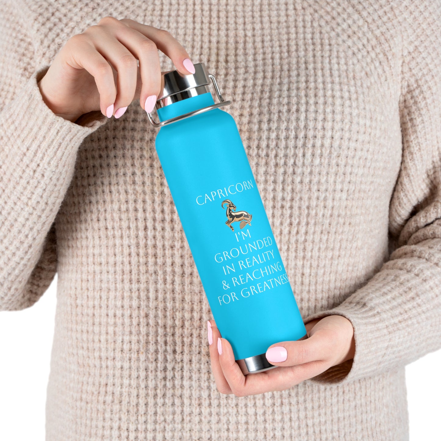 ✨🔮 Enchanted Capricorn Copper Insulated Bottle – 22oz of Temperature Magic! 🔮✨