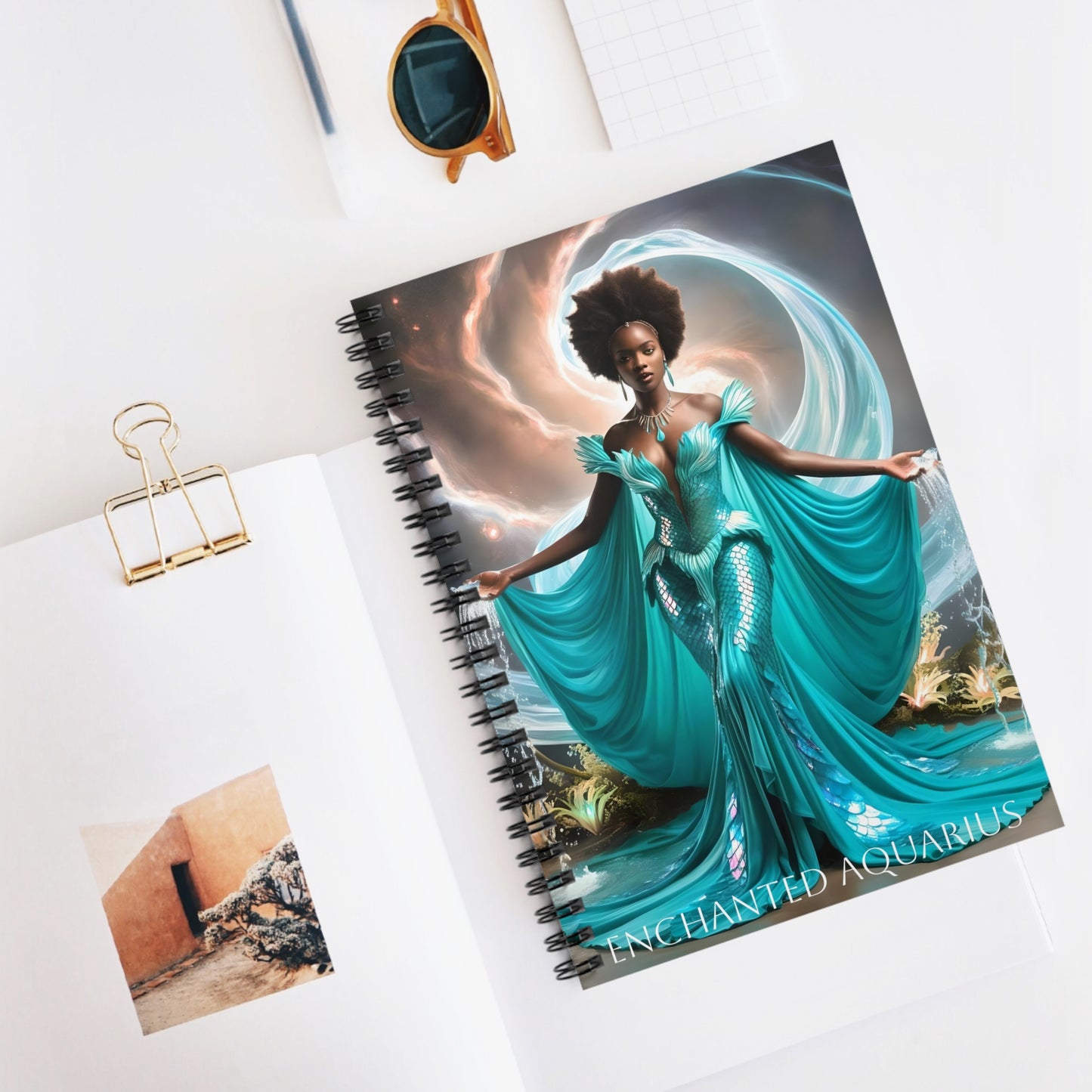 ⚡🌌 Enchanted Aquarius Zodiac Journal – A Visionary Spiral Notebook for Cosmic Dreamers & Innovators ♒📖