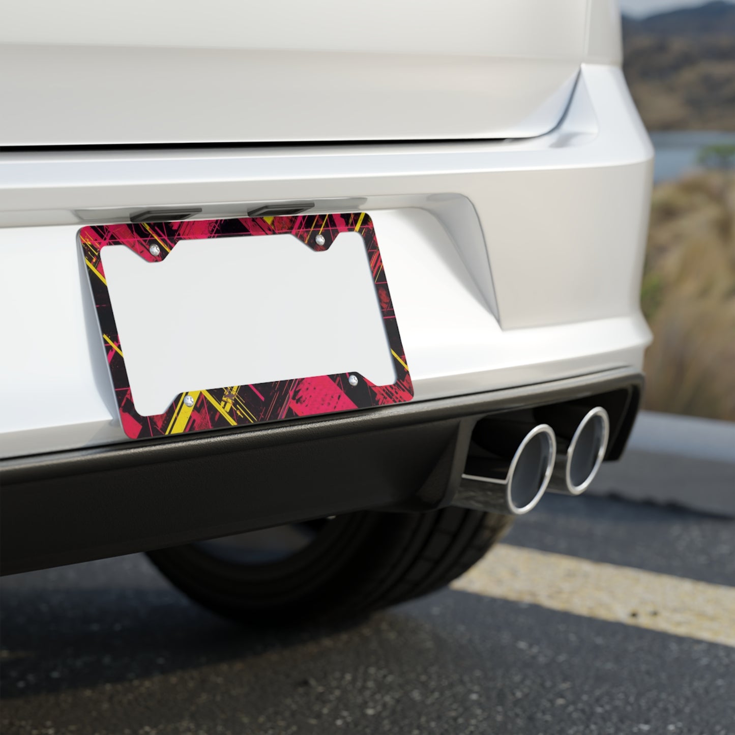 ✨🚗 The Enchanted Drive: Glossed Glory License Plate Frame – Luxury Custom Metal Accent 💎🌙