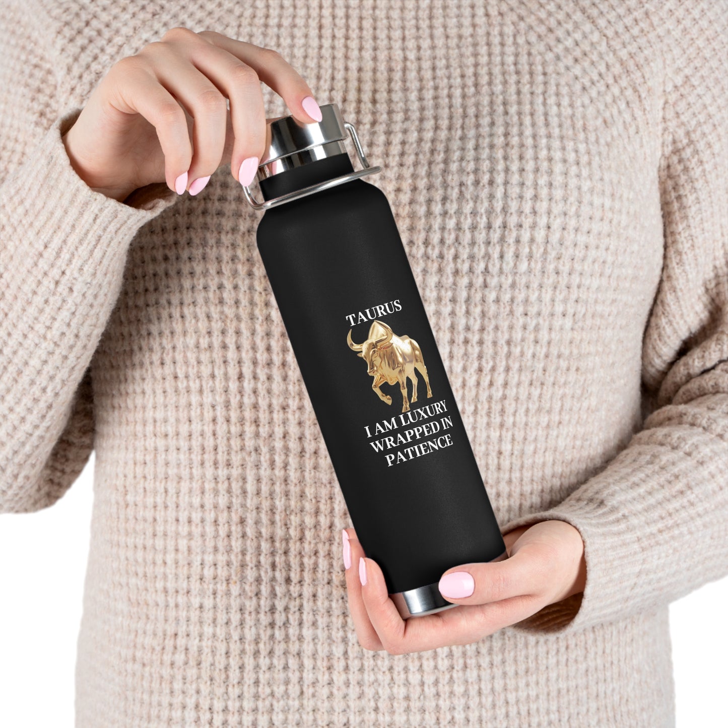 ✨🔮 Enchanted Taurus Copper Insulated Bottle – 22oz of Temperature Magic! 🔮✨