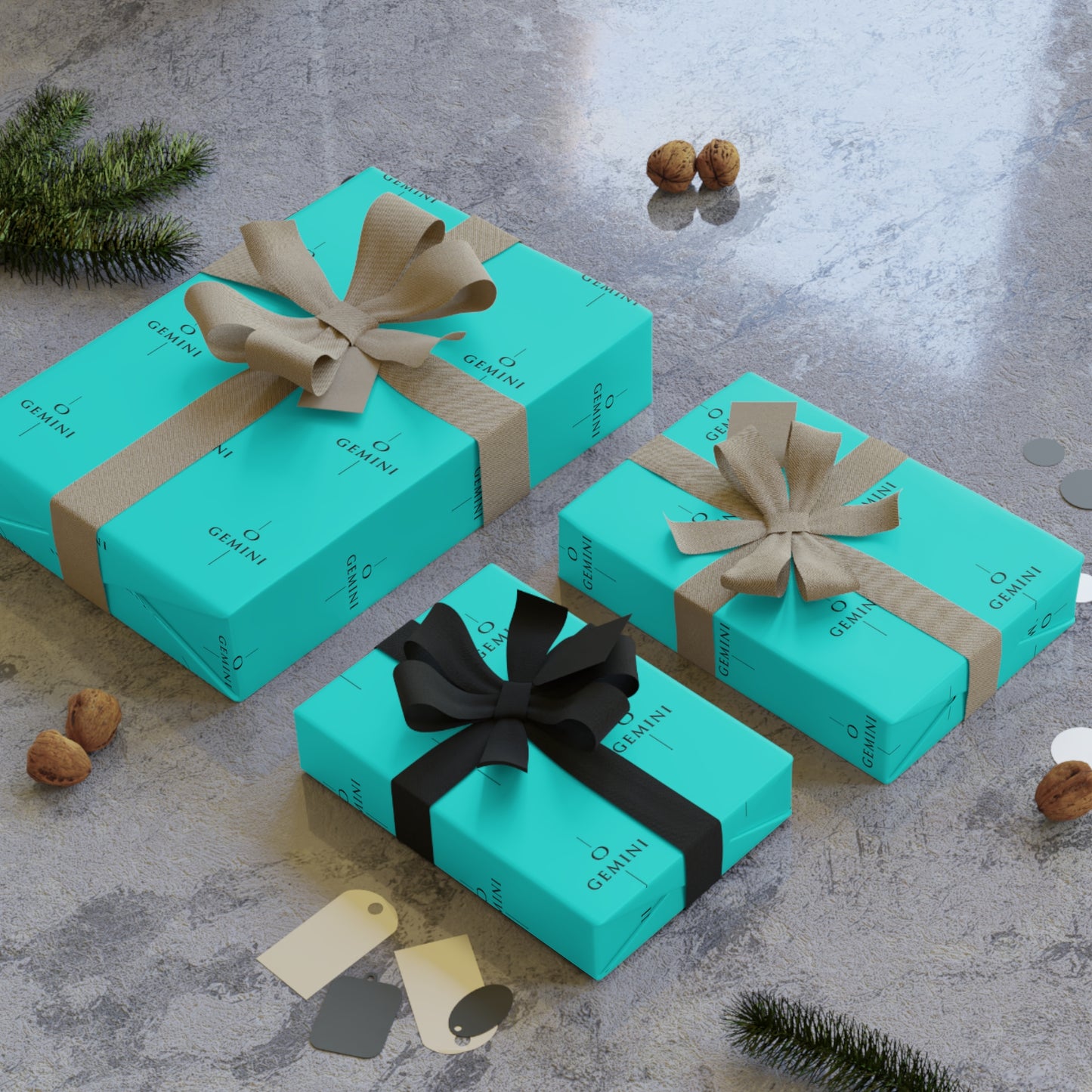 ♊ Enchanted Gemini Wrapping Paper – A Twin Spark Celebration in Every Fold ⚡✨