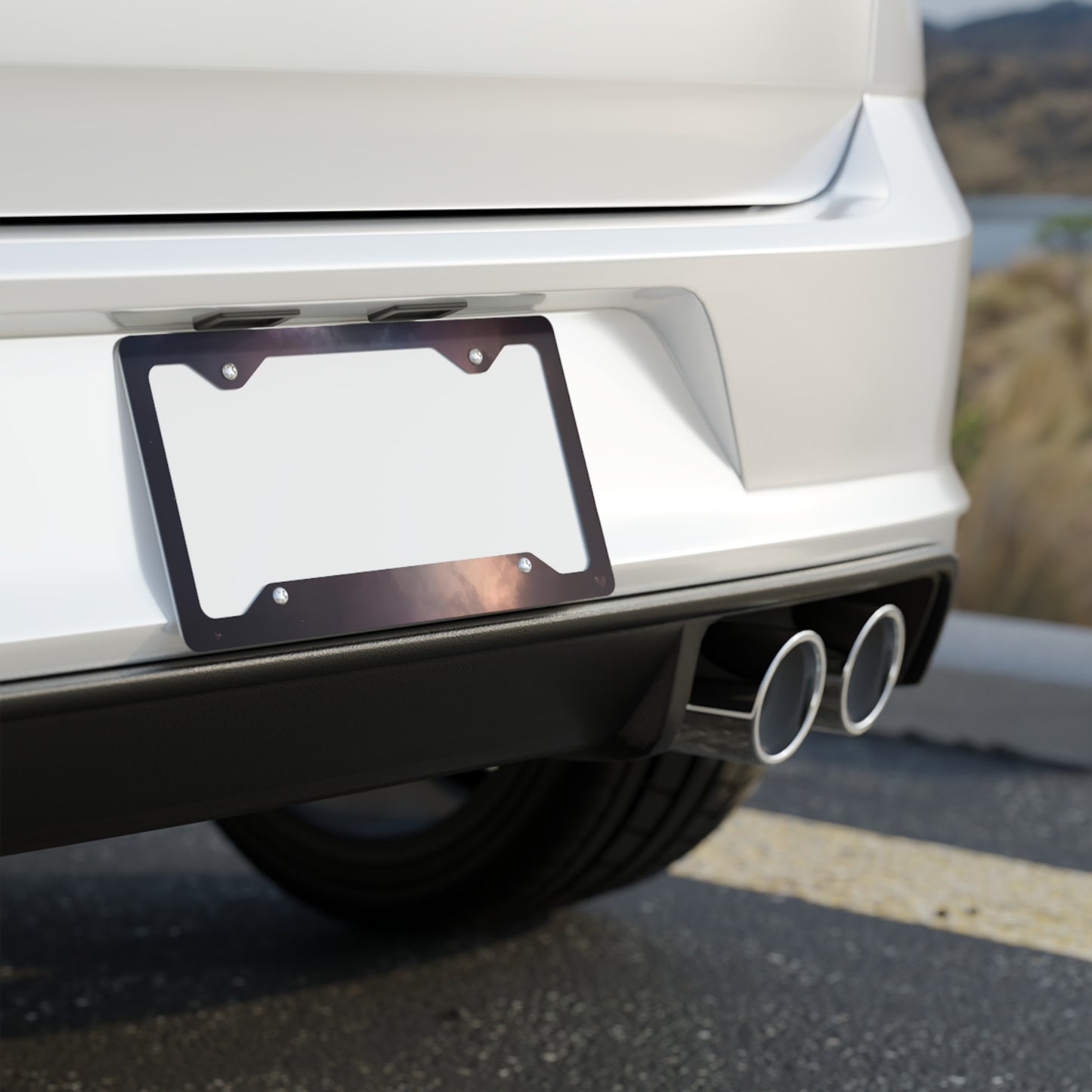 ✨🚗 The Enchanted Drive: Glossed Glory License Plate Frame – Luxury Custom Metal Accent 💎🌙