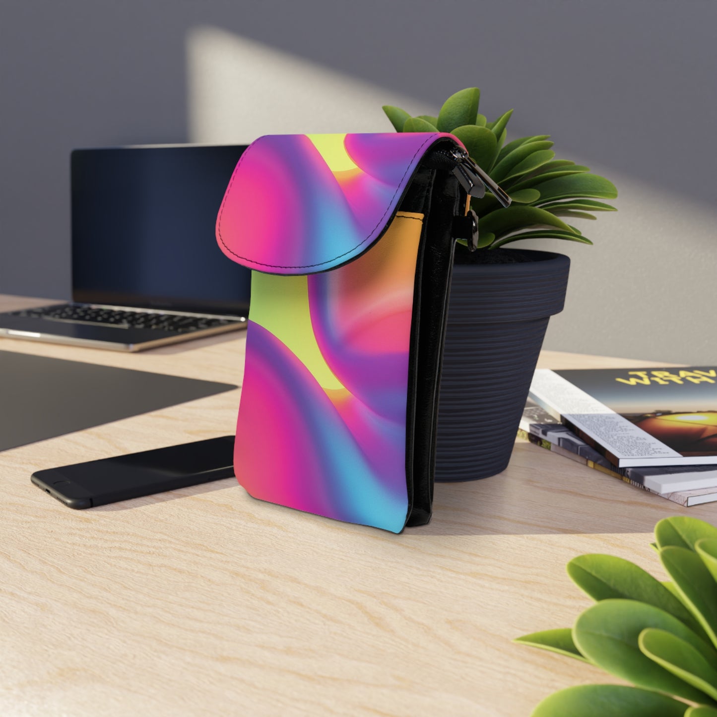 👜🌟 The Razzle-Dazzle Pocket Prism™ Cell Phone Wallet ✨💼🌈