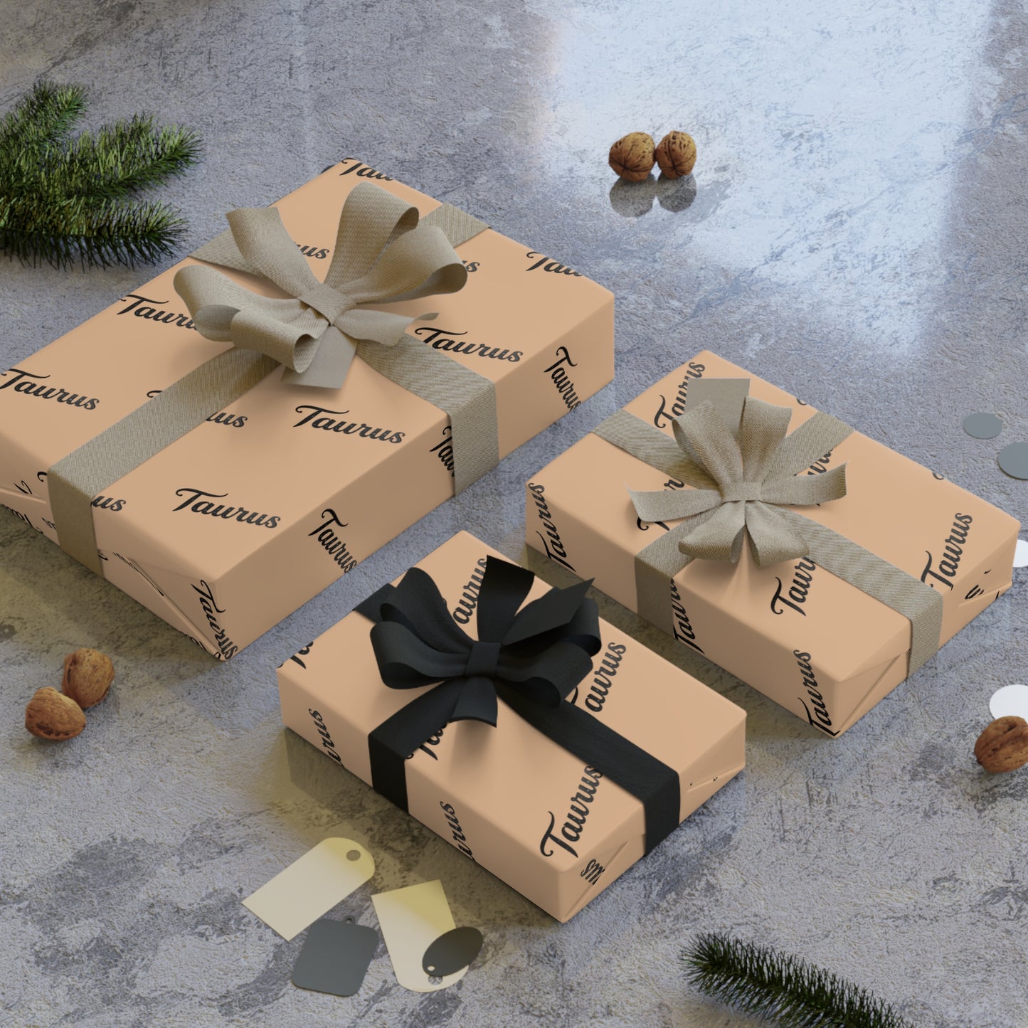 ♉ Enchanted Taurus Wrapping Paper – A Luxe Birthday Bloom in Every Fold 🌸✨