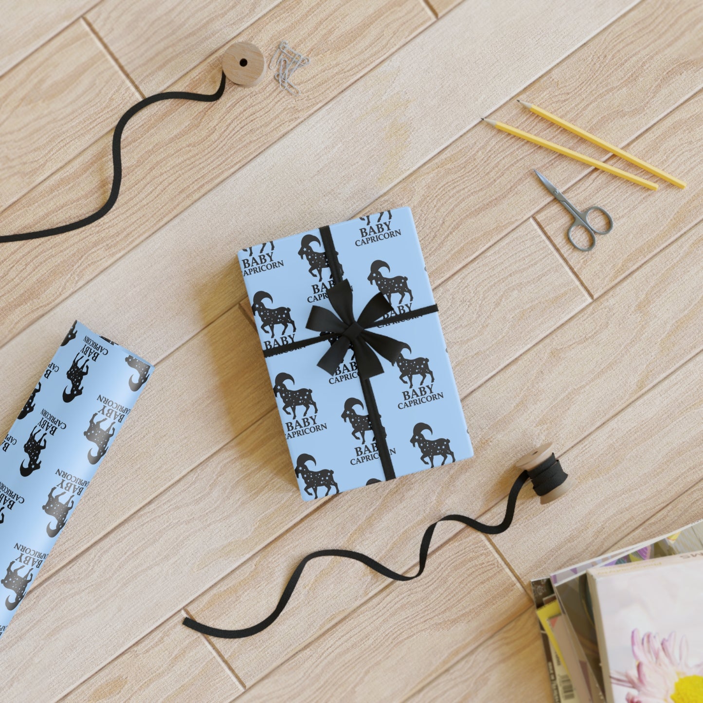 ♑ Baby Capricorn Wrapping Paper | The Enchanted Wrap™ Collection ♡