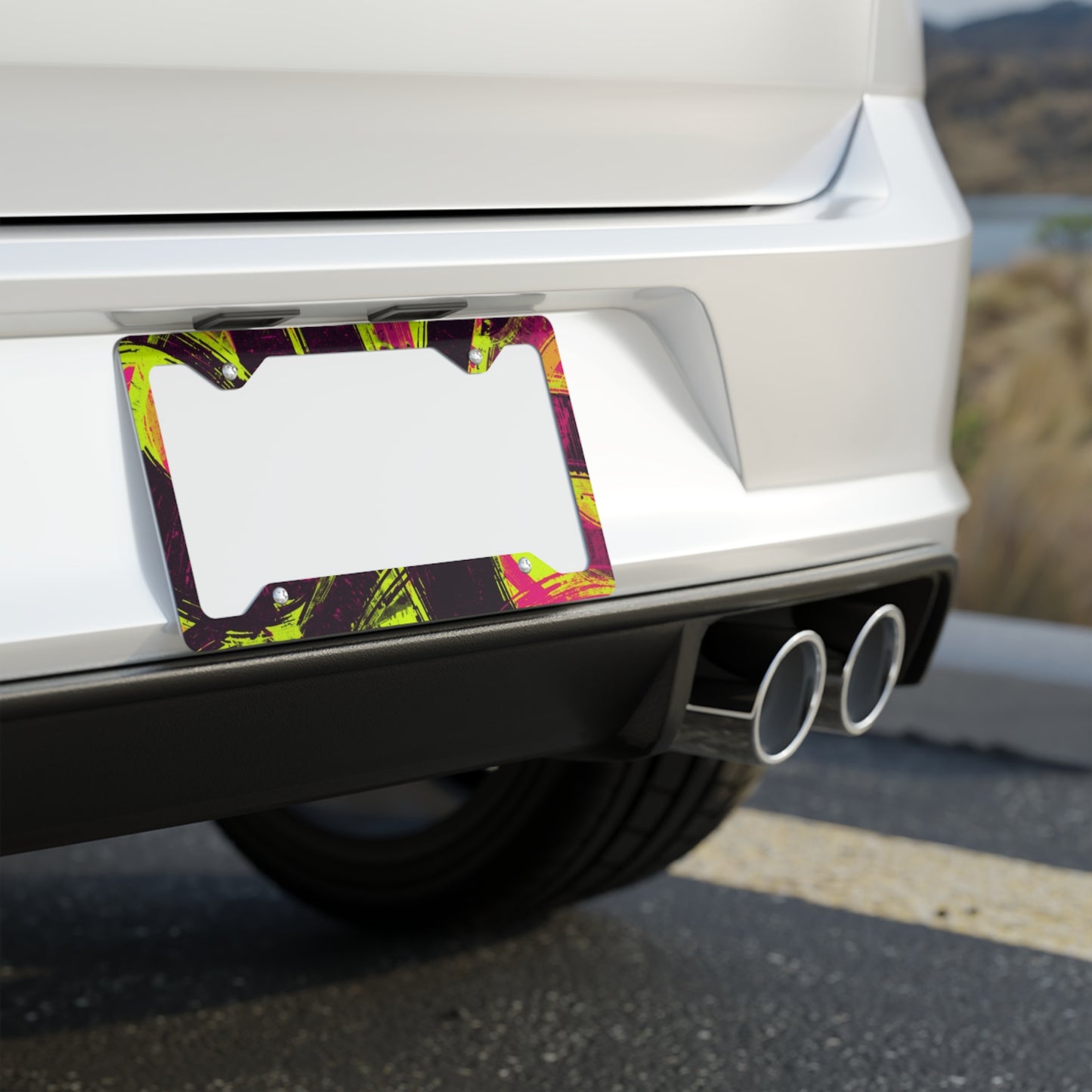 ✨🚗 The Enchanted Drive: Glossed Glory License Plate Frame – Luxury Custom Metal Accent 💎🌙