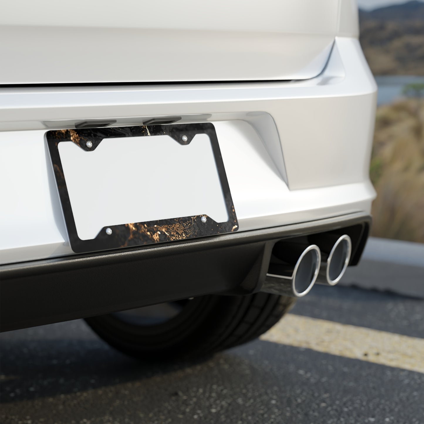 ✨🚗 The Enchanted Drive: Glossed Glory License Plate Frame – Luxury Custom Metal Accent 💎🌙