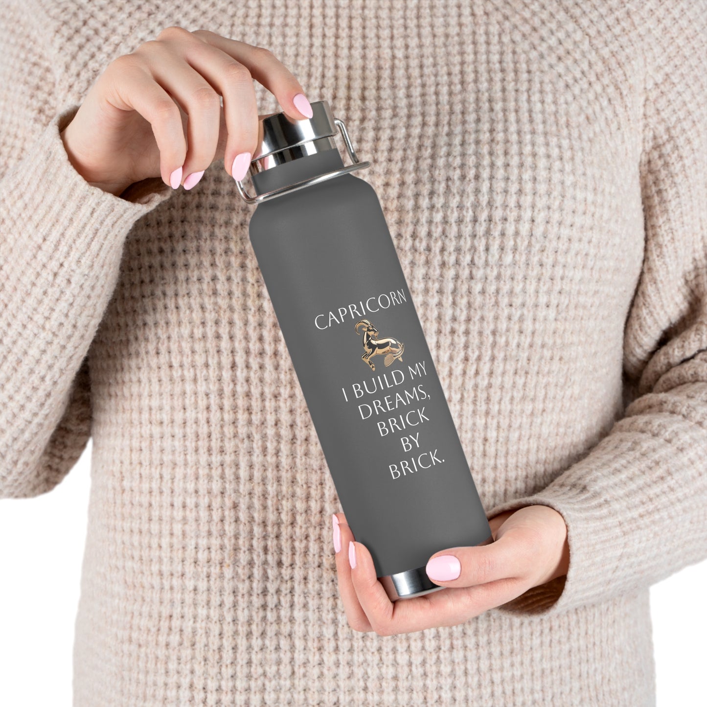 ✨🔮 Enchanted Capricorn Copper Insulated Bottle – 22oz of Temperature Magic! 🔮✨