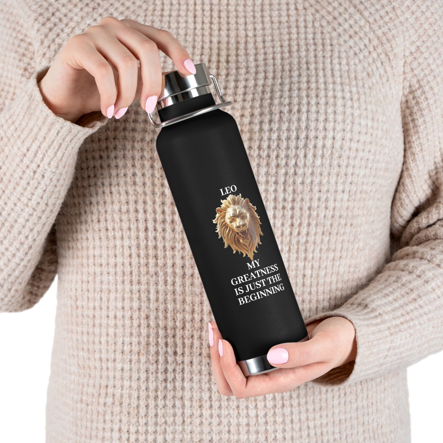✨🔮 Enchanted Leo Copper Insulated Bottle – 22oz of Temperature Magic! 🔮✨