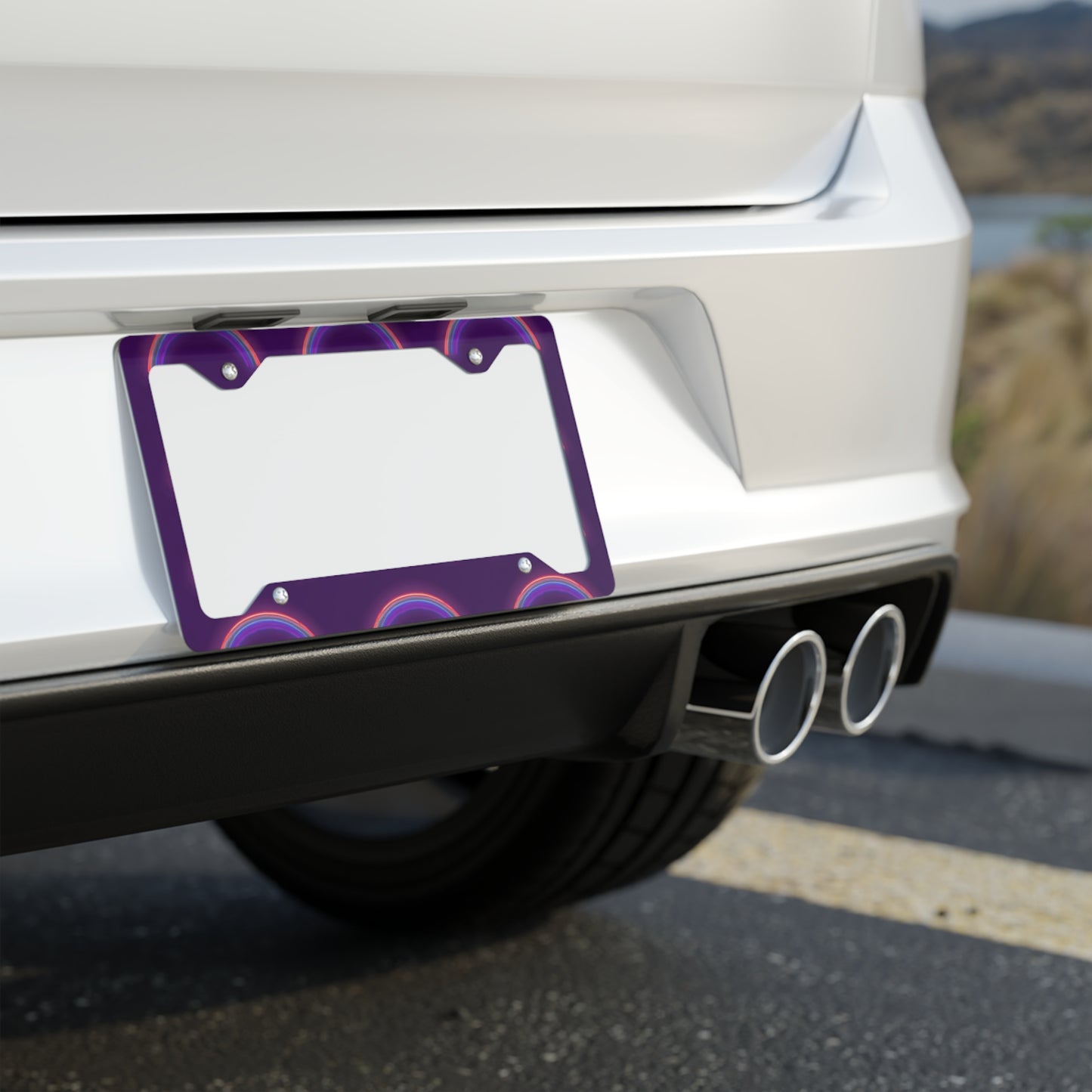 ✨🚗 The Enchanted Drive: Glossed Glory License Plate Frame – Luxury Custom Metal Accent 💎🌙