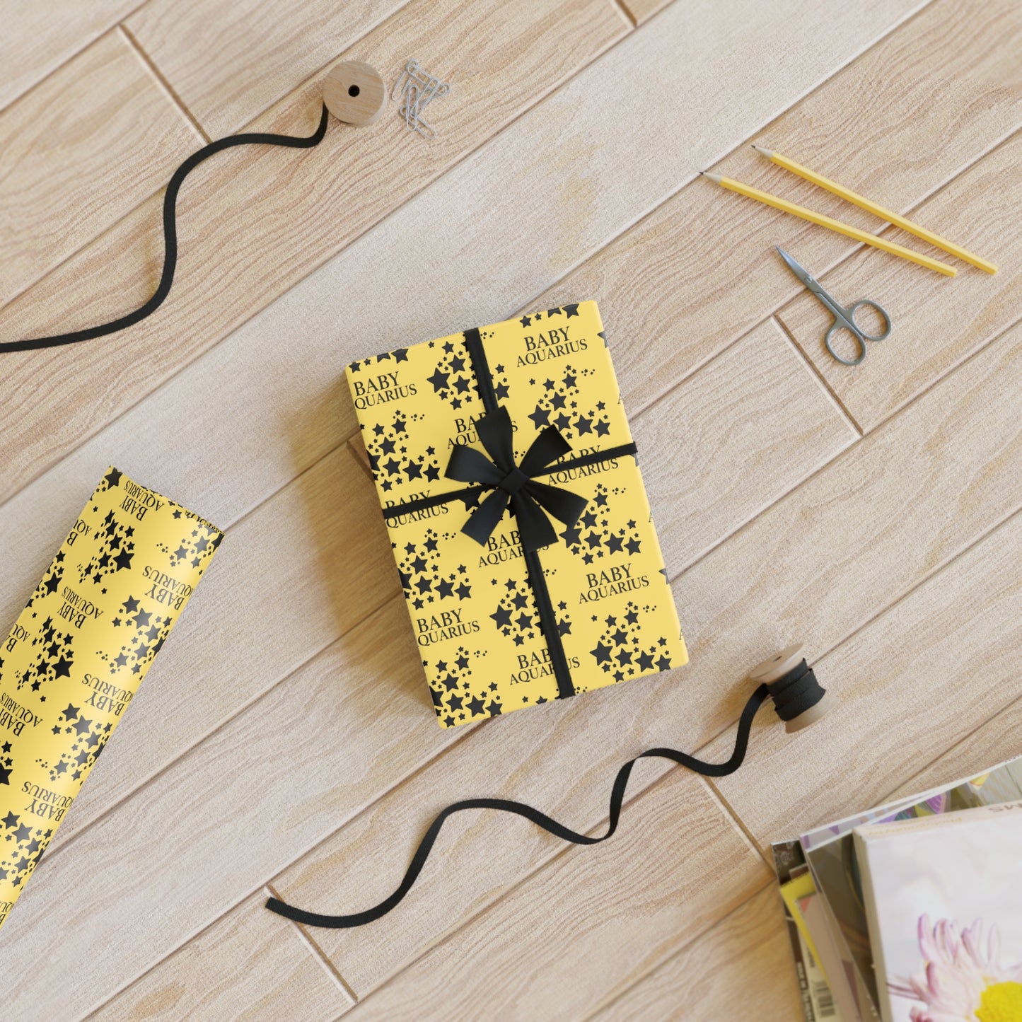 ♒ Baby Aquarius Wrapping Paper | The Enchanted Wrap™ Collection ♡