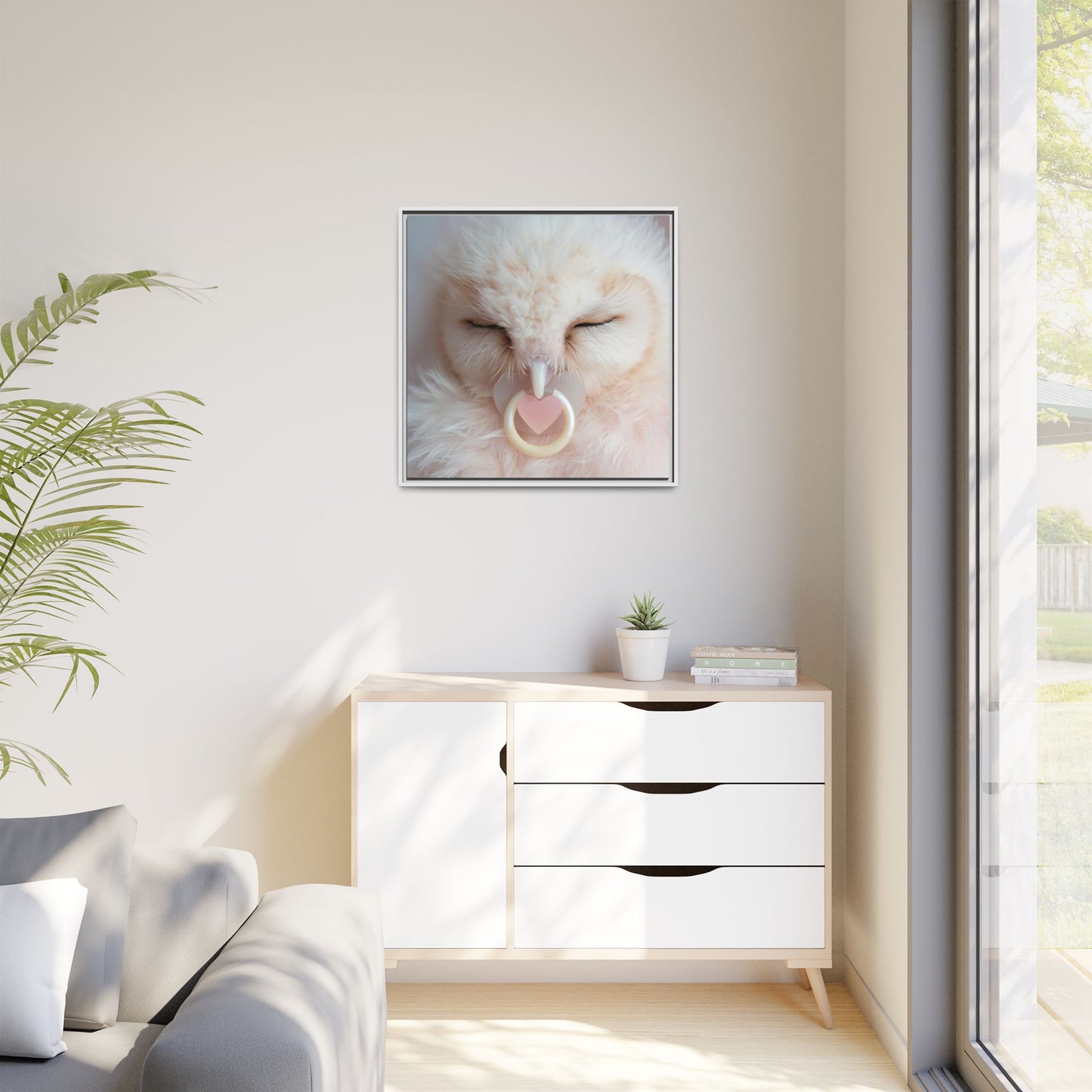 ✨ Sweet Dreams White Frame Nursery Canvas ✨  Soft, Sweet, & Magical Baby Wall Art 👶🤍