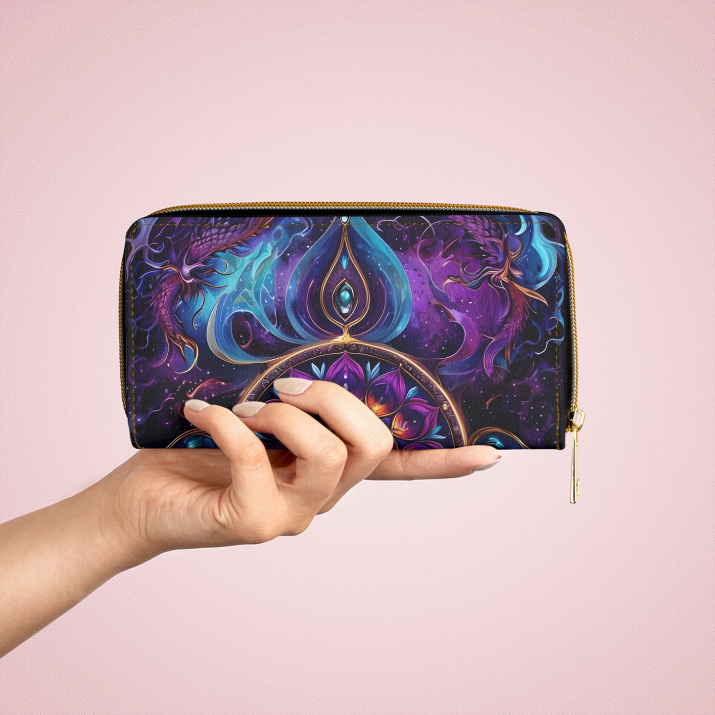 💎✨ Mystical Magic: The Enchanted Zippered Wallet of Elegance & Wonder 🔮💖🌙