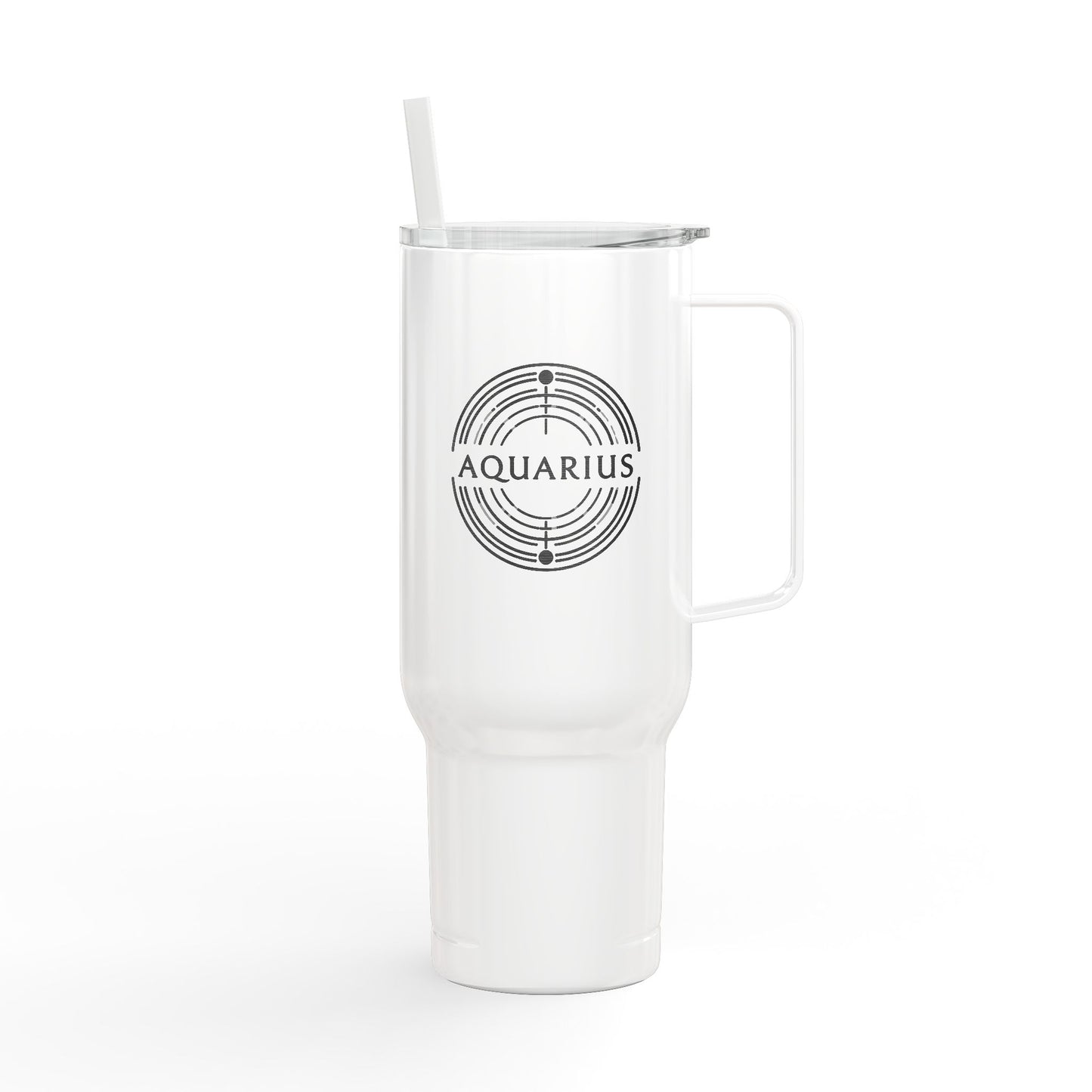 Cosmic Aquarius Signatures ✨ 40oz Engraved Zodiac Tumbler