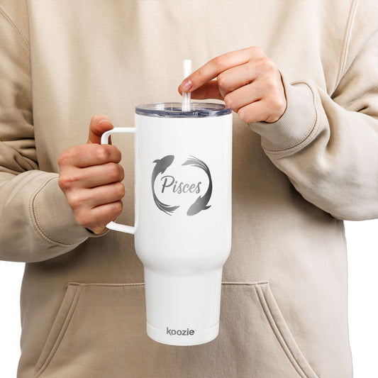 Cosmic Pisces Signatures ✨ 40oz Engraved Zodiac Tumbler