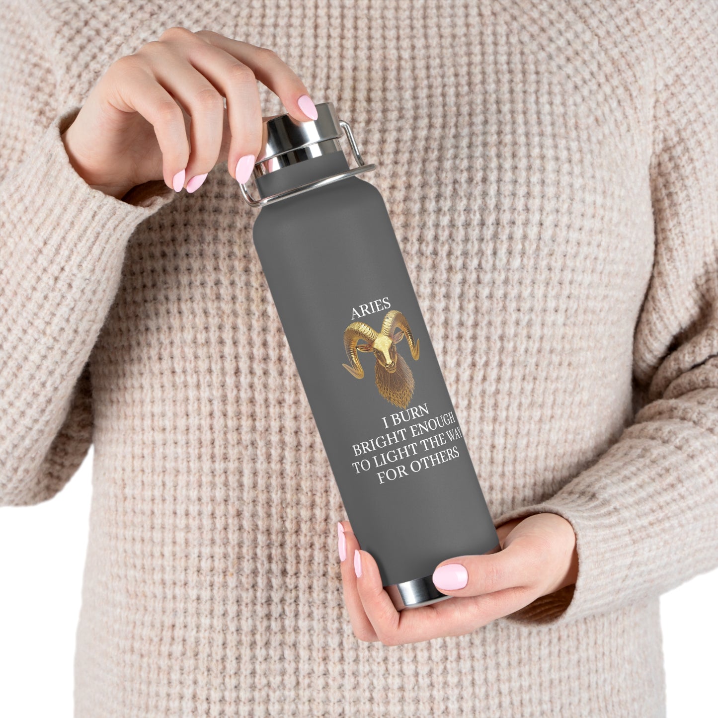✨🔮 Enchanted Aries Copper Insulated Bottle – 22oz of Temperature Magic! 🔮✨