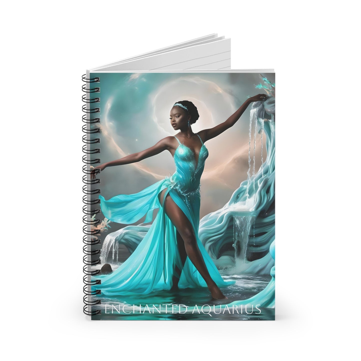 ⚡🌌 Enchanted Aquarius Zodiac Journal – A Visionary Spiral Notebook for Cosmic Dreamers & Innovators ♒📖