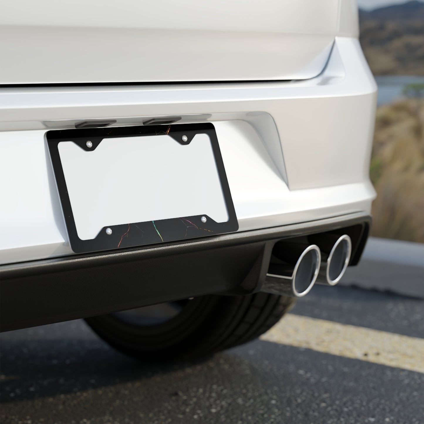 ✨🚗 The Enchanted Drive: Glossed Glory License Plate Frame – Luxury Custom Metal Accent 💎🌙
