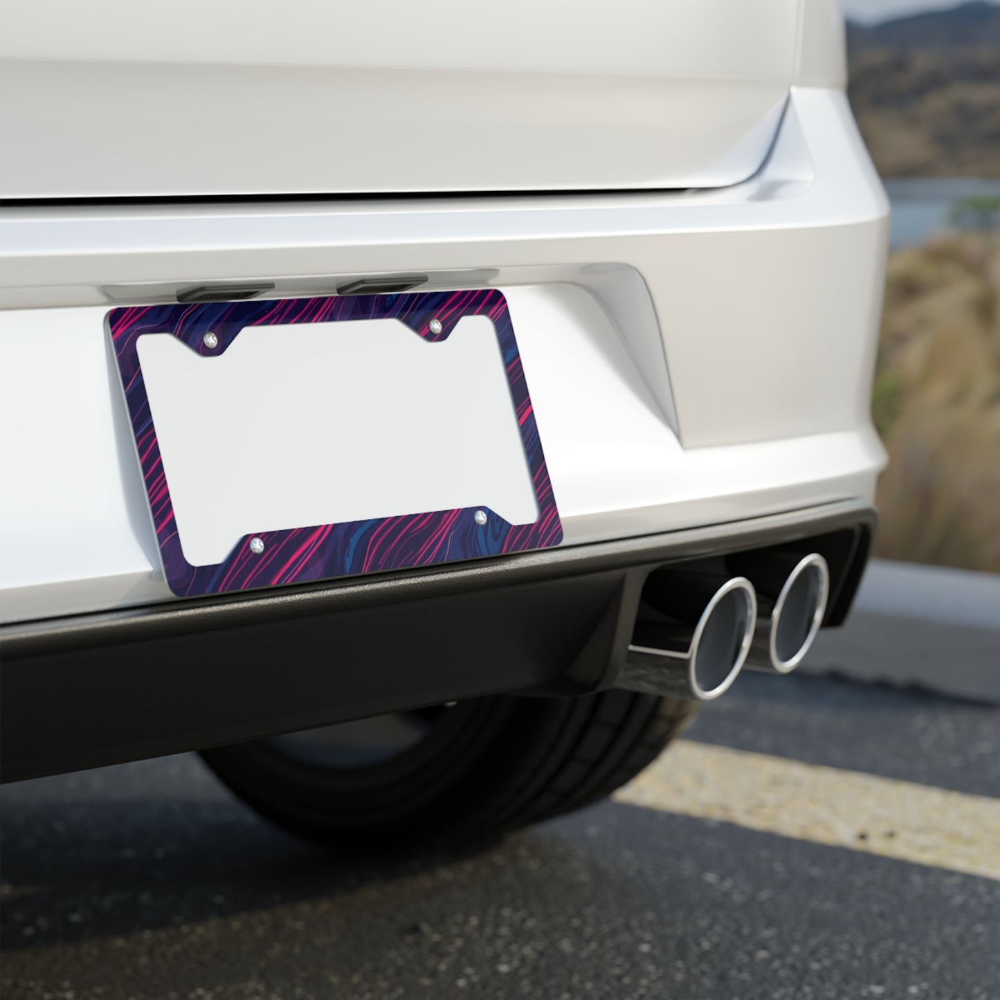 ✨🚗 The Enchanted Drive: Glossed Glory License Plate Frame – Luxury Custom Metal Accent 💎🌙