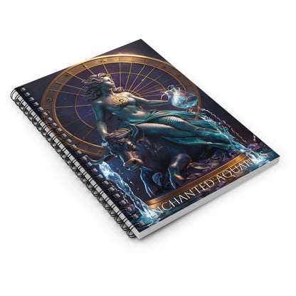 ⚡🌌 Enchanted Aquarius Zodiac Journal – A Visionary Spiral Notebook for Cosmic Dreamers & Innovators ♒📖