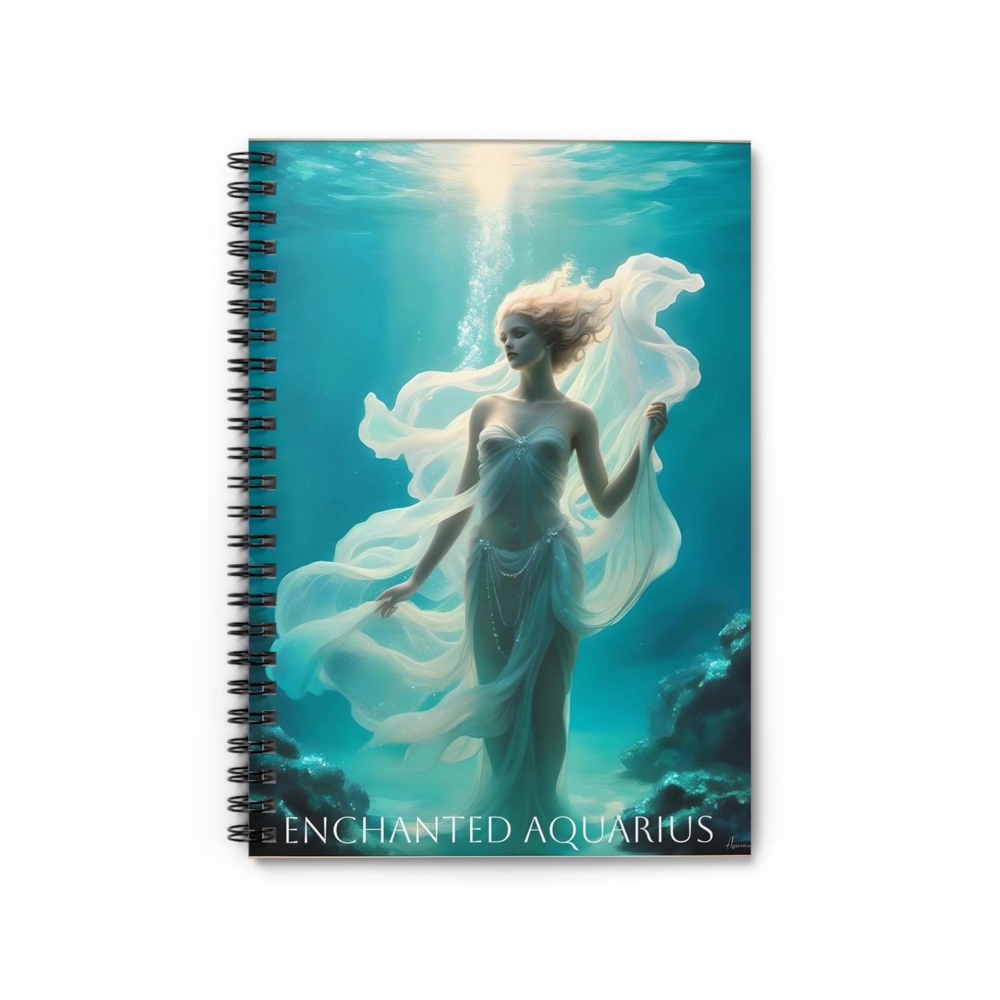 ⚡🌌 Enchanted Aquarius Zodiac Journal – A Visionary Spiral Notebook for Cosmic Dreamers & Innovators ♒📖