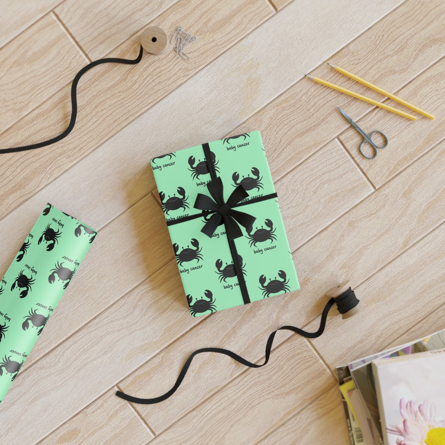 ♋ Baby Cancer Wrapping Paper | The Enchanted Wrap™ Collection ♡