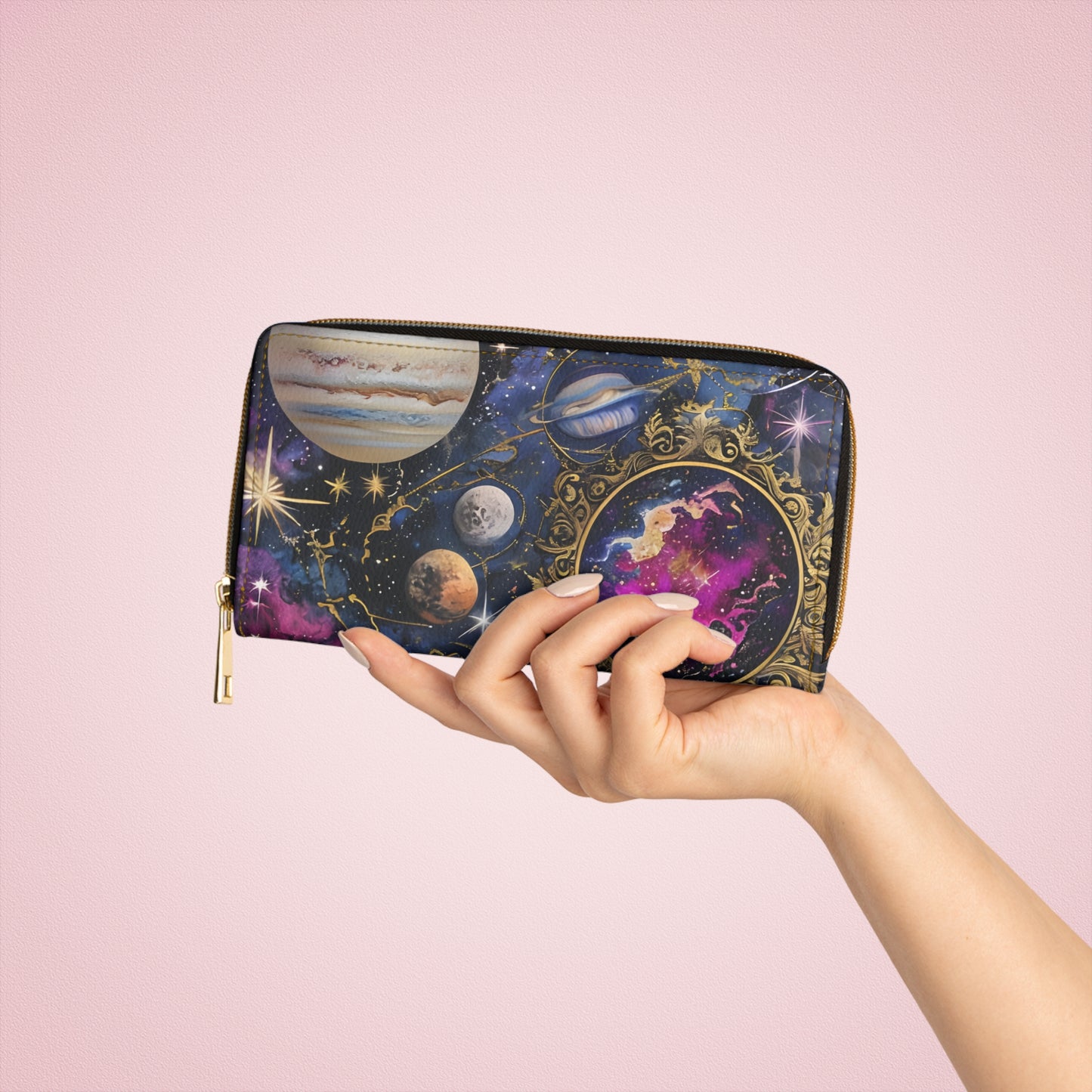 💎✨ Mystical Magic: The Enchanted Zippered Wallet of Elegance & Wonder 🔮💖🌙