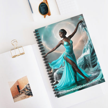 ⚡🌌 Enchanted Aquarius Zodiac Journal – A Visionary Spiral Notebook for Cosmic Dreamers & Innovators ♒📖