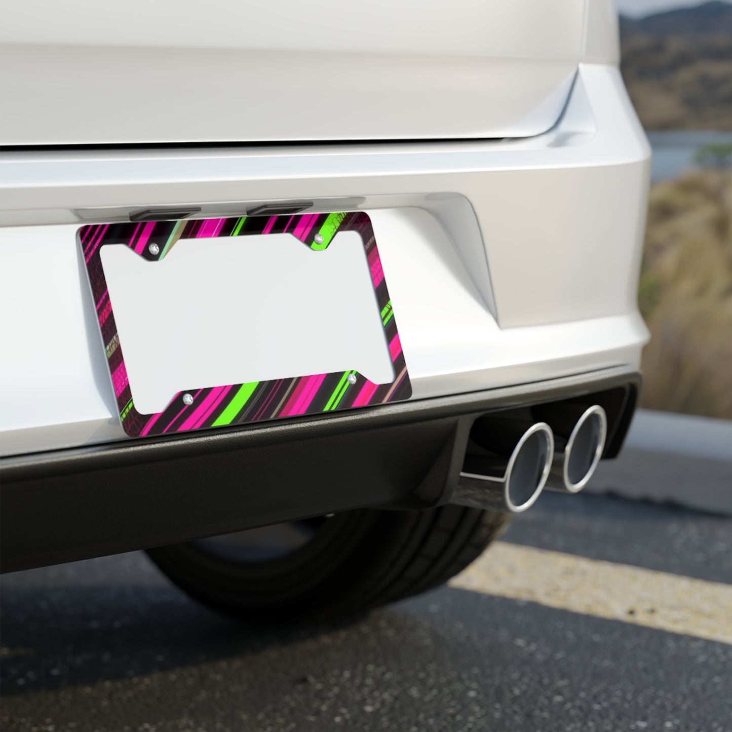 ✨🚗 The Enchanted Drive: Glossed Glory License Plate Frame – Luxury Custom Metal Accent 💎🌙