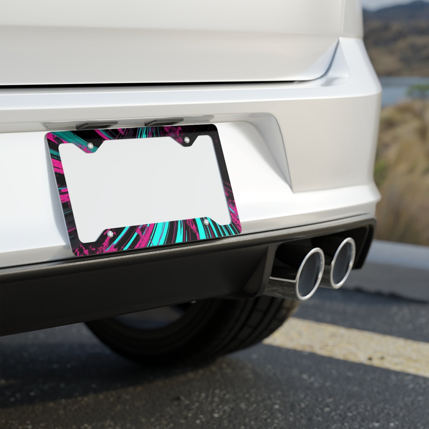 ✨🚗 The Enchanted Drive: Glossed Glory License Plate Frame – Luxury Custom Metal Accent 💎🌙