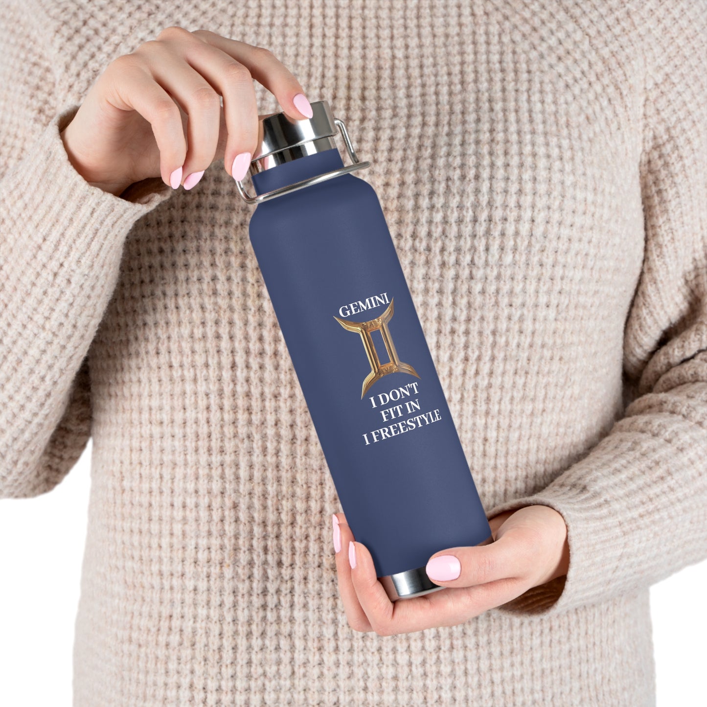 ✨🔮 Enchanted Gemini Copper Insulated Bottle – 22oz of Temperature Magic! 🔮✨