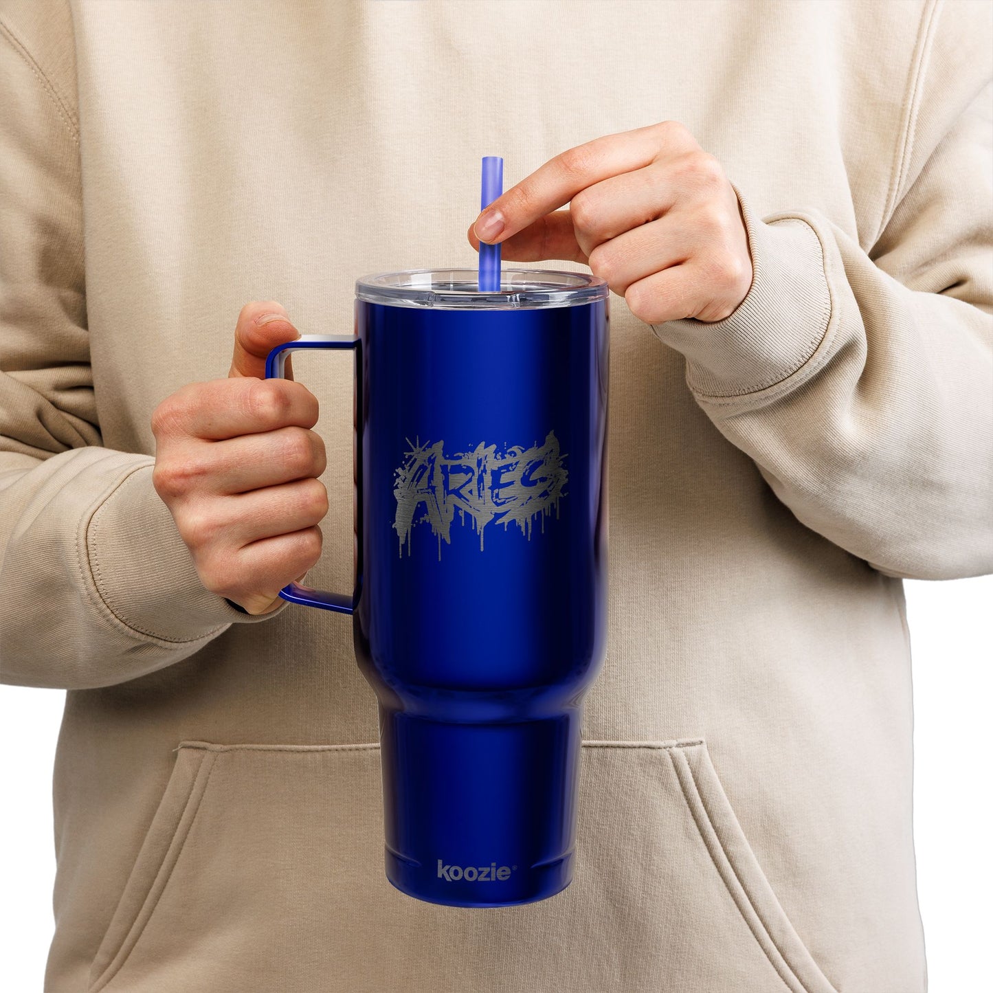Cosmic Aries Signatures ✨ 40oz Engraved Zodiac Tumbler