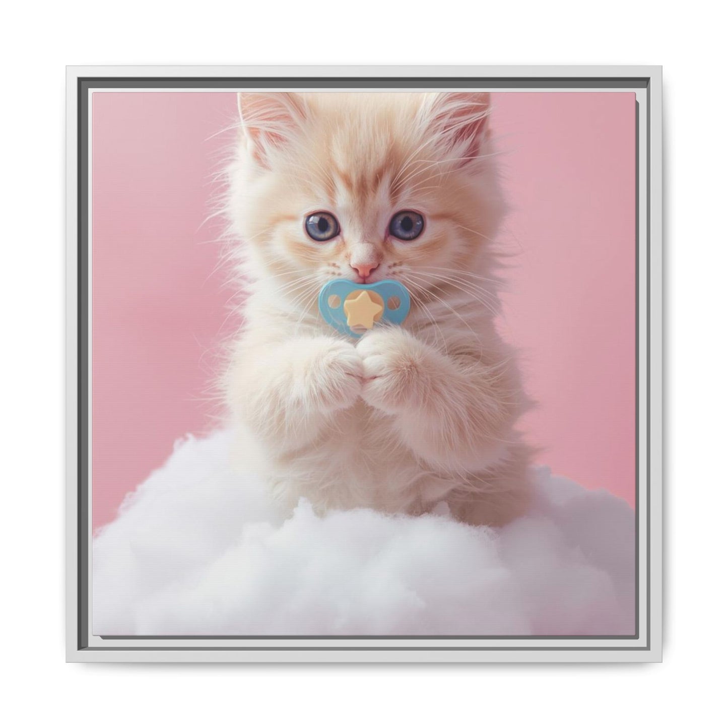 ✨ Sweet Dreams White Frame Nursery Canvas ✨  Soft, Sweet, & Magical Baby Wall Art 👶🤍