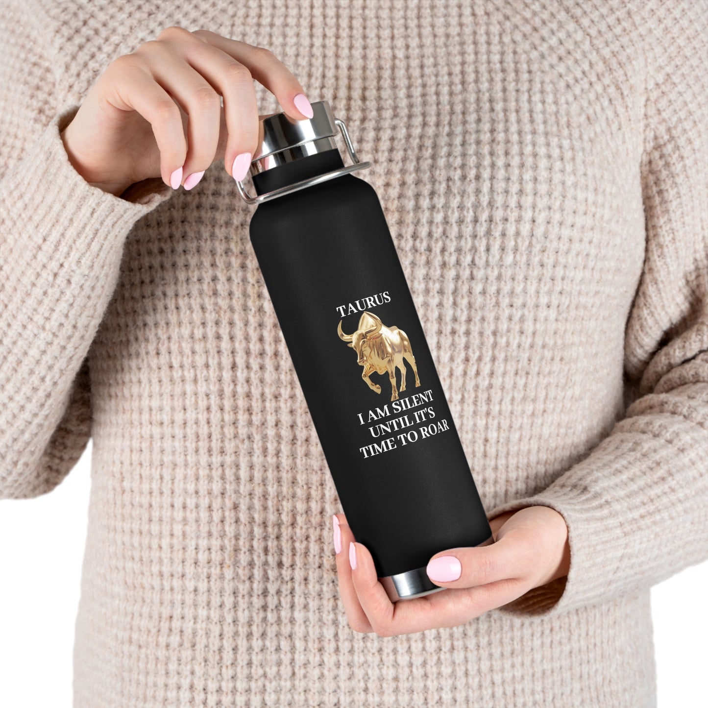 ✨🔮 Enchanted Taurus Copper Insulated Bottle – 22oz of Temperature Magic! 🔮✨