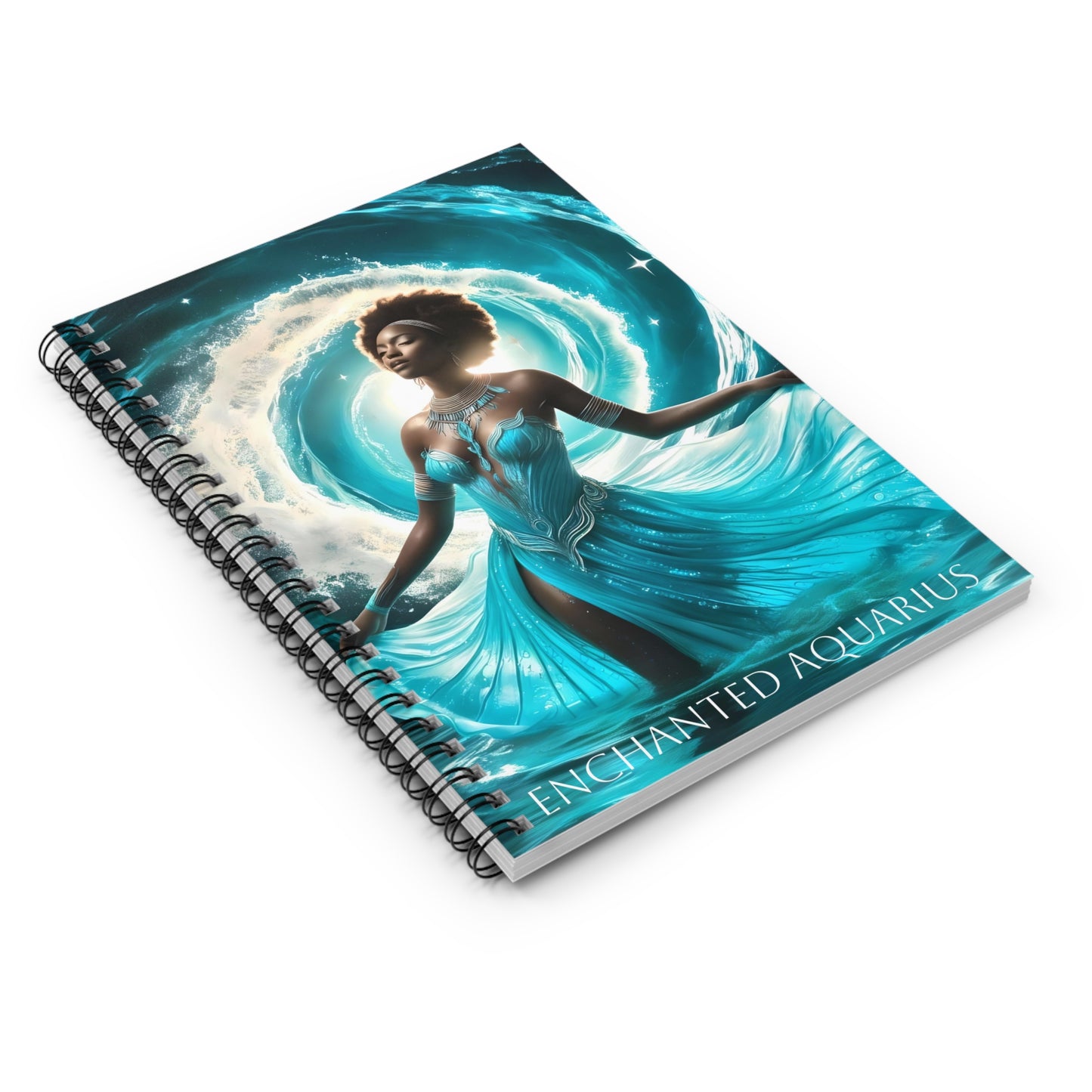 ⚡🌌 Enchanted Aquarius Zodiac Journal – A Visionary Spiral Notebook for Cosmic Dreamers & Innovators ♒📖