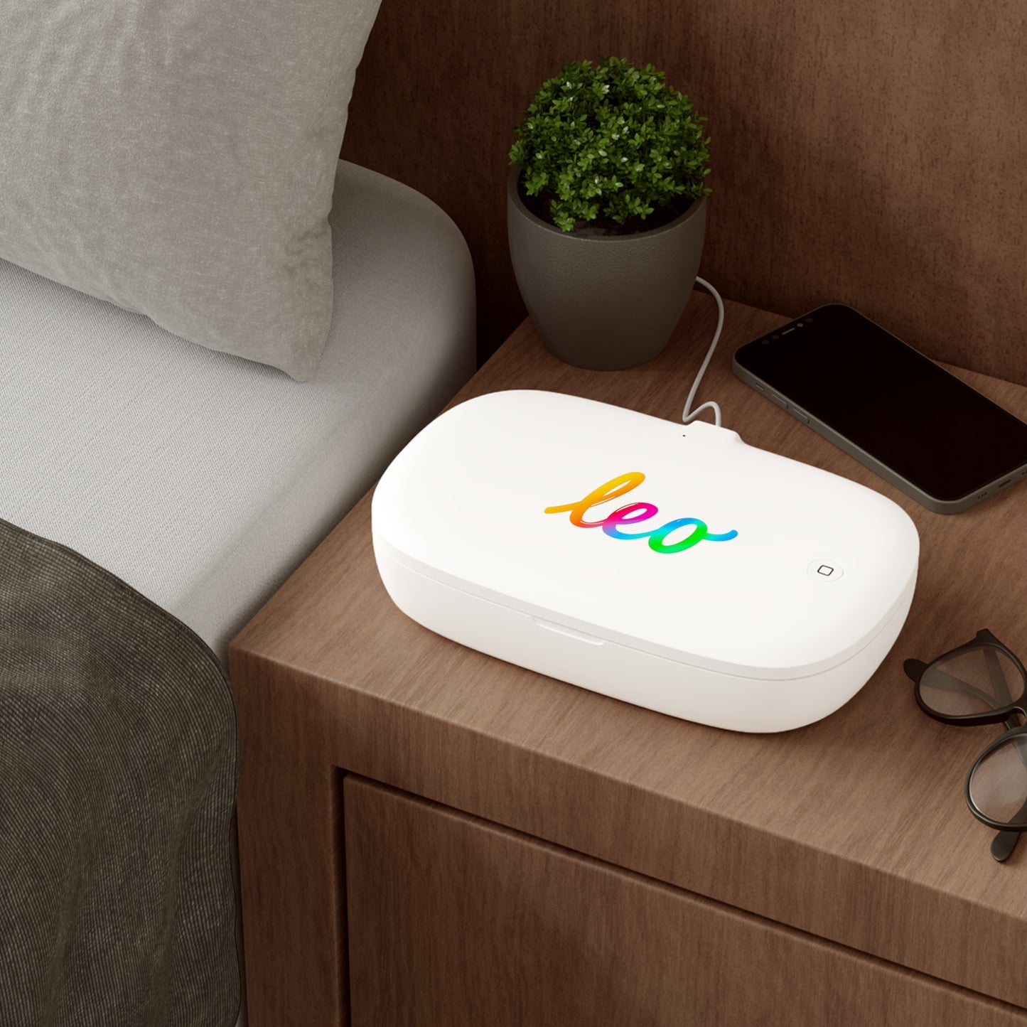 ♌ Aurora UV Phone Sanitizer & Fast Wireless Charging Pad – Leo Edition 🔆♌