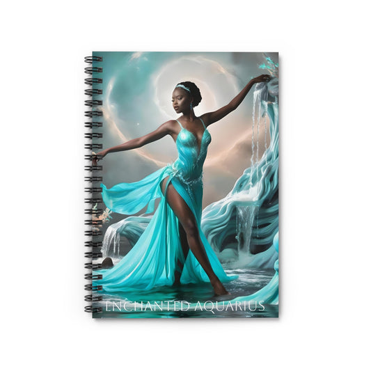 ⚡🌌 Enchanted Aquarius Zodiac Journal – A Visionary Spiral Notebook for Cosmic Dreamers & Innovators ♒📖