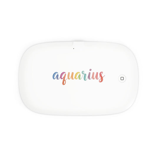 ♒ Aurora UV Phone Sanitizer & Fast Wireless Charging Pad – Aquarius Edition 🌌♒