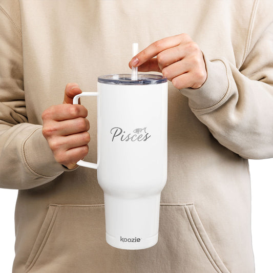 Cosmic Pisces Signatures ✨ 40oz Engraved Zodiac Tumbler