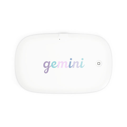 ♊ Aurora UV Phone Sanitizer & Fast Wireless Charging Pad – Gemini Edition 🌬️♊