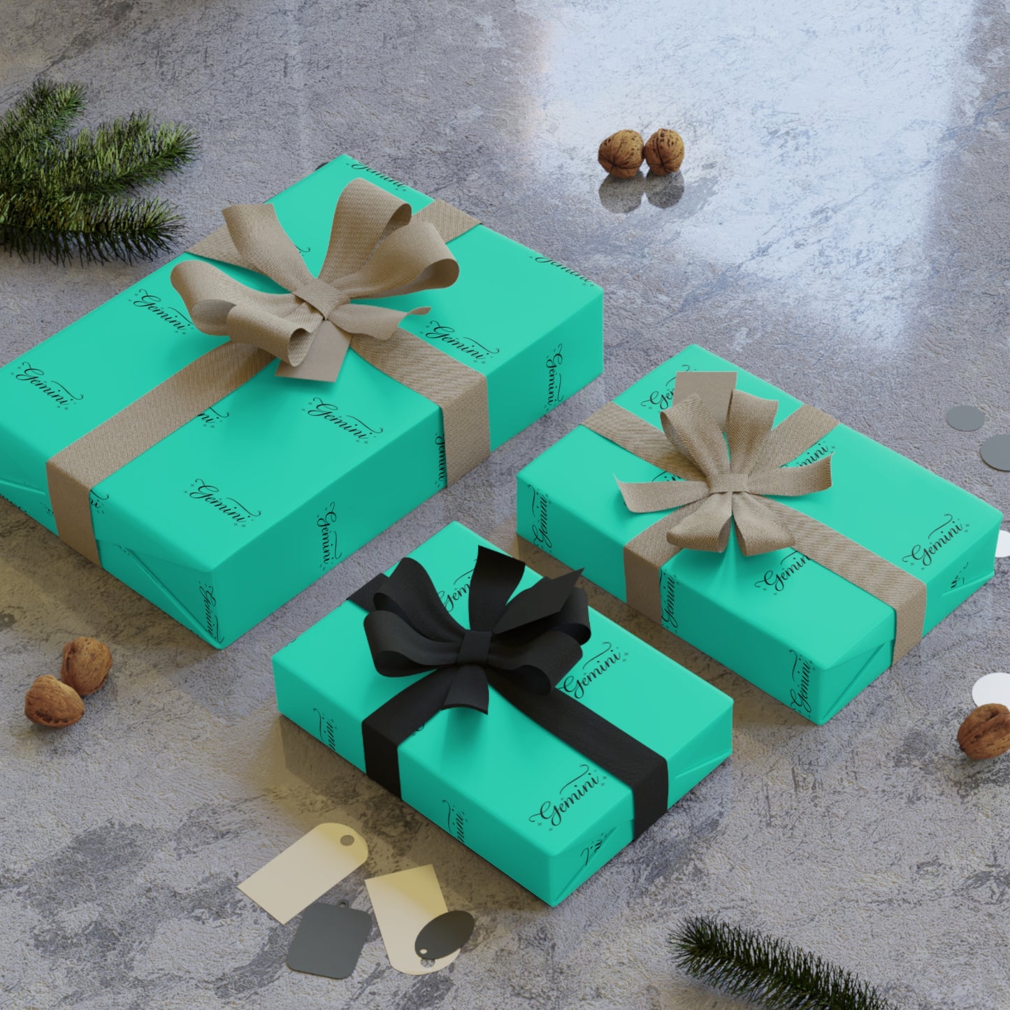 ♊ Enchanted Gemini Wrapping Paper – A Twin Spark Celebration in Every Fold ⚡✨