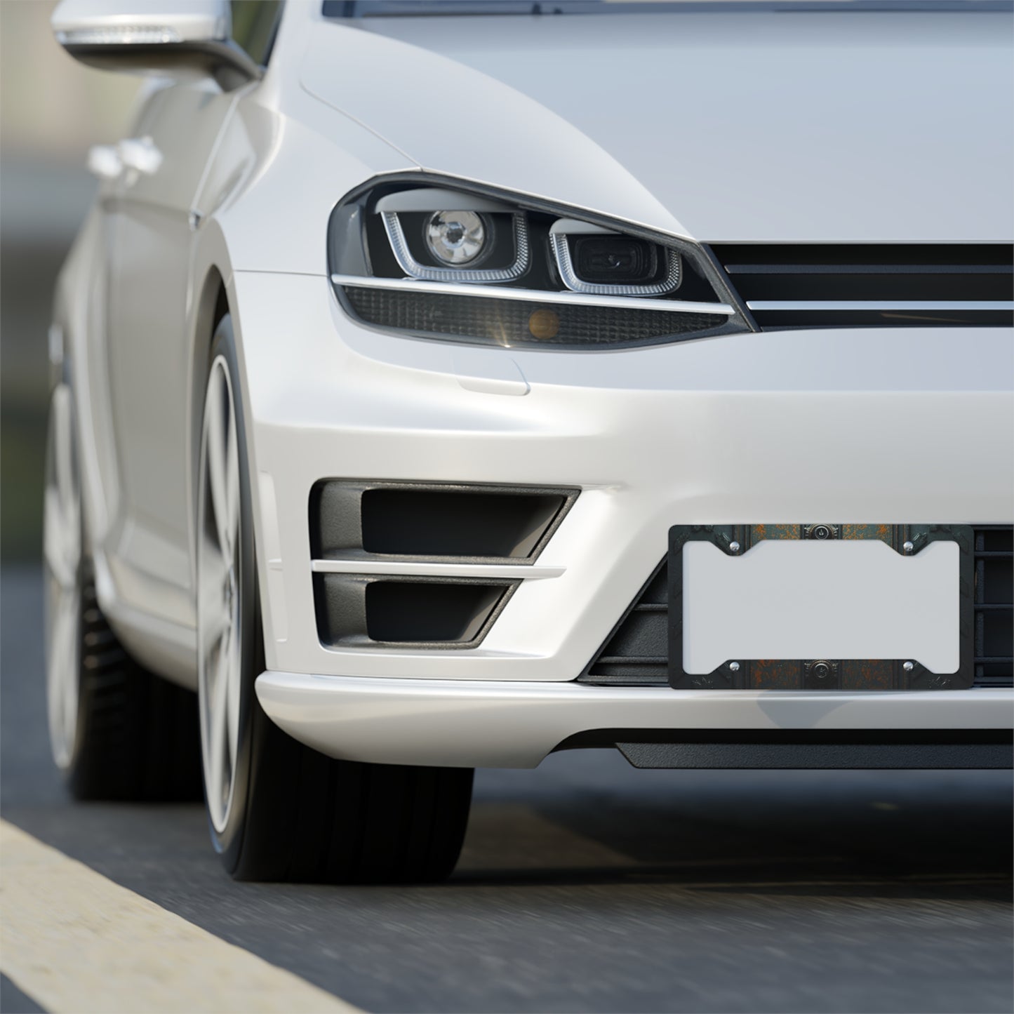 ✨🚗 The Enchanted Drive: Glossed Glory License Plate Frame – Luxury Custom Metal Accent 💎🌙