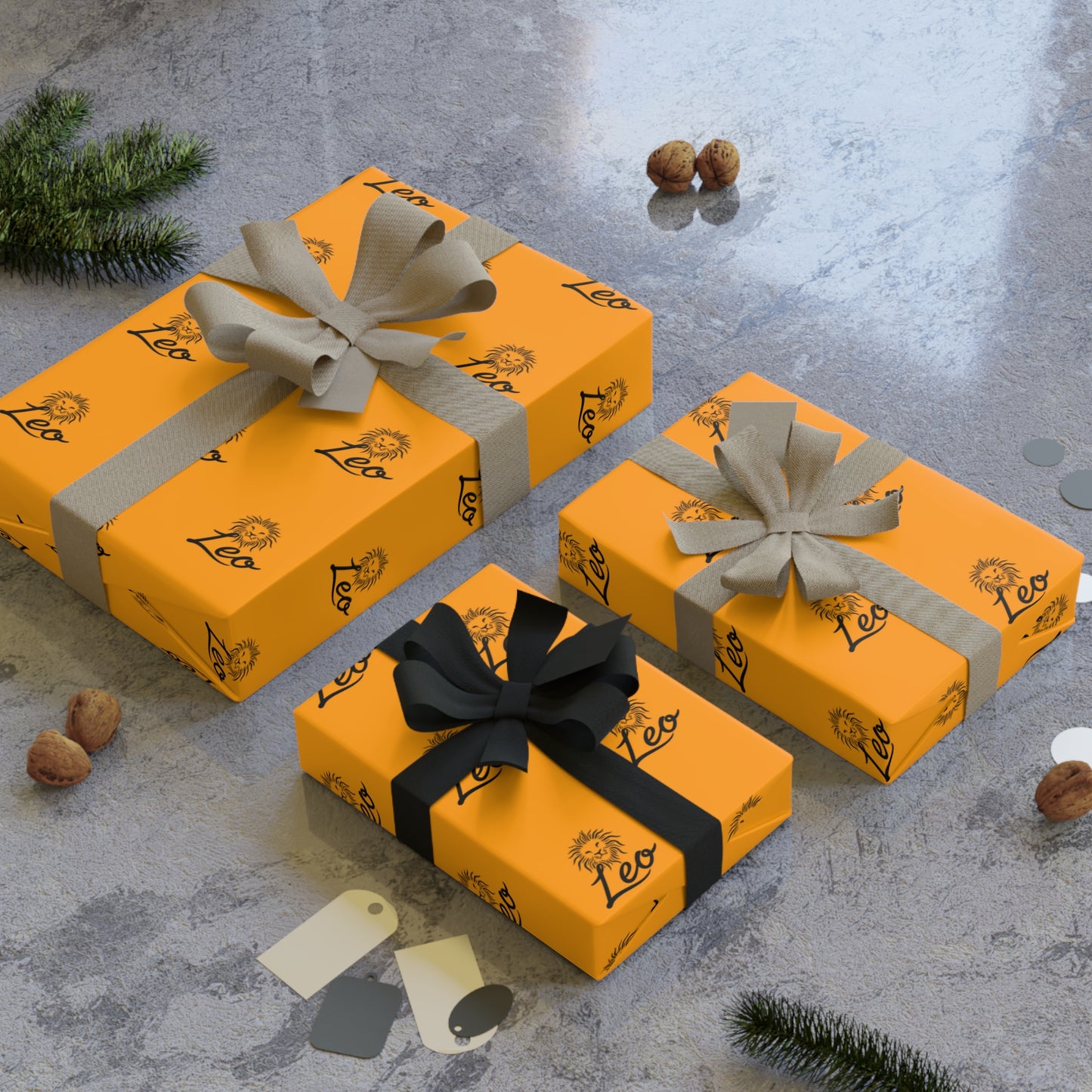 ♌ Enchanted Leo Wrapping Paper – A Royal Birthday Radiance in Every Fold ☀️✨
