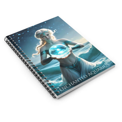 ⚡🌌 Enchanted Aquarius Zodiac Journal – A Visionary Spiral Notebook for Cosmic Dreamers & Innovators ♒📖